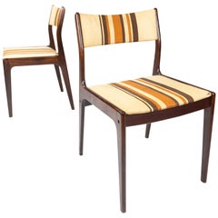 Pair of Chairs in Dark Wood of Danish Design, 1960s