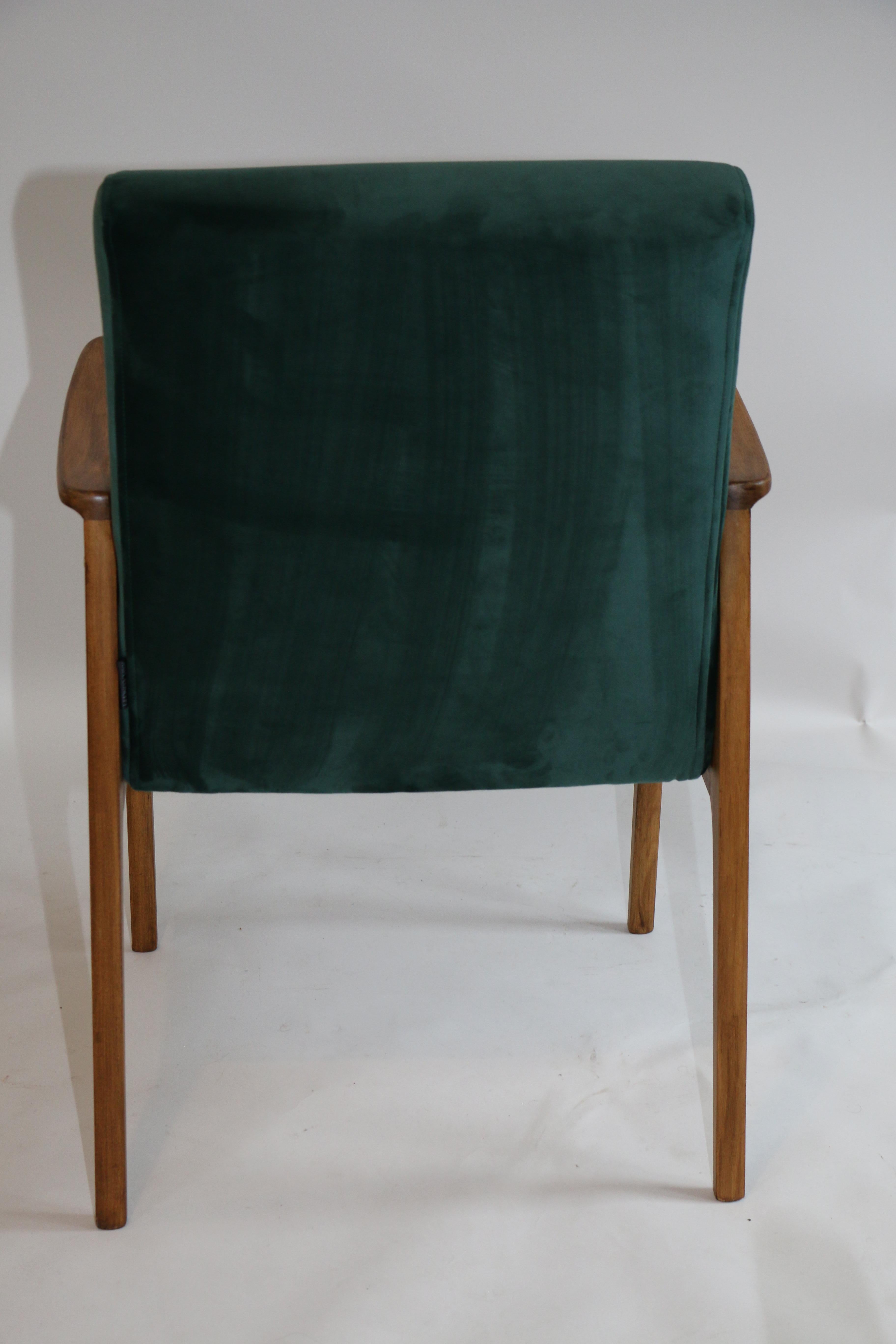 Pair of Chairs in Green Velvet from 20th Century For Sale 1