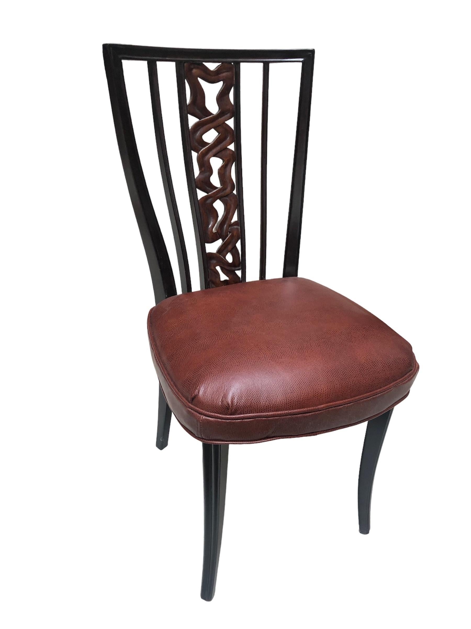 Pair of Chairs in Leather, 1950, France For Sale 9