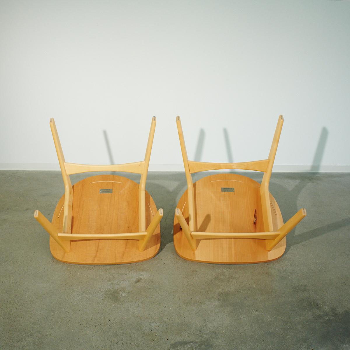 Pair of Chairs in Moulded Plywood Maple by Børge Mogensen, 1949 In Excellent Condition For Sale In Berlin, BE