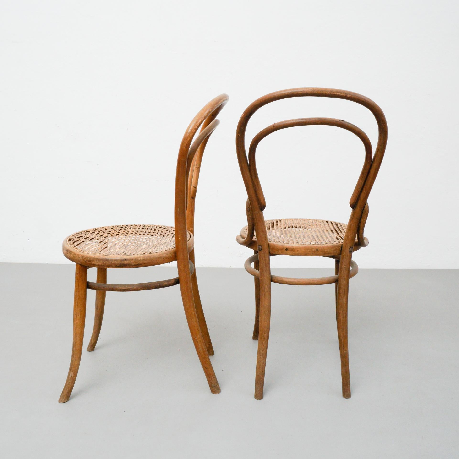 French Pair of Chairs in the Style of Thonet by Unknown Designer, circa 1930