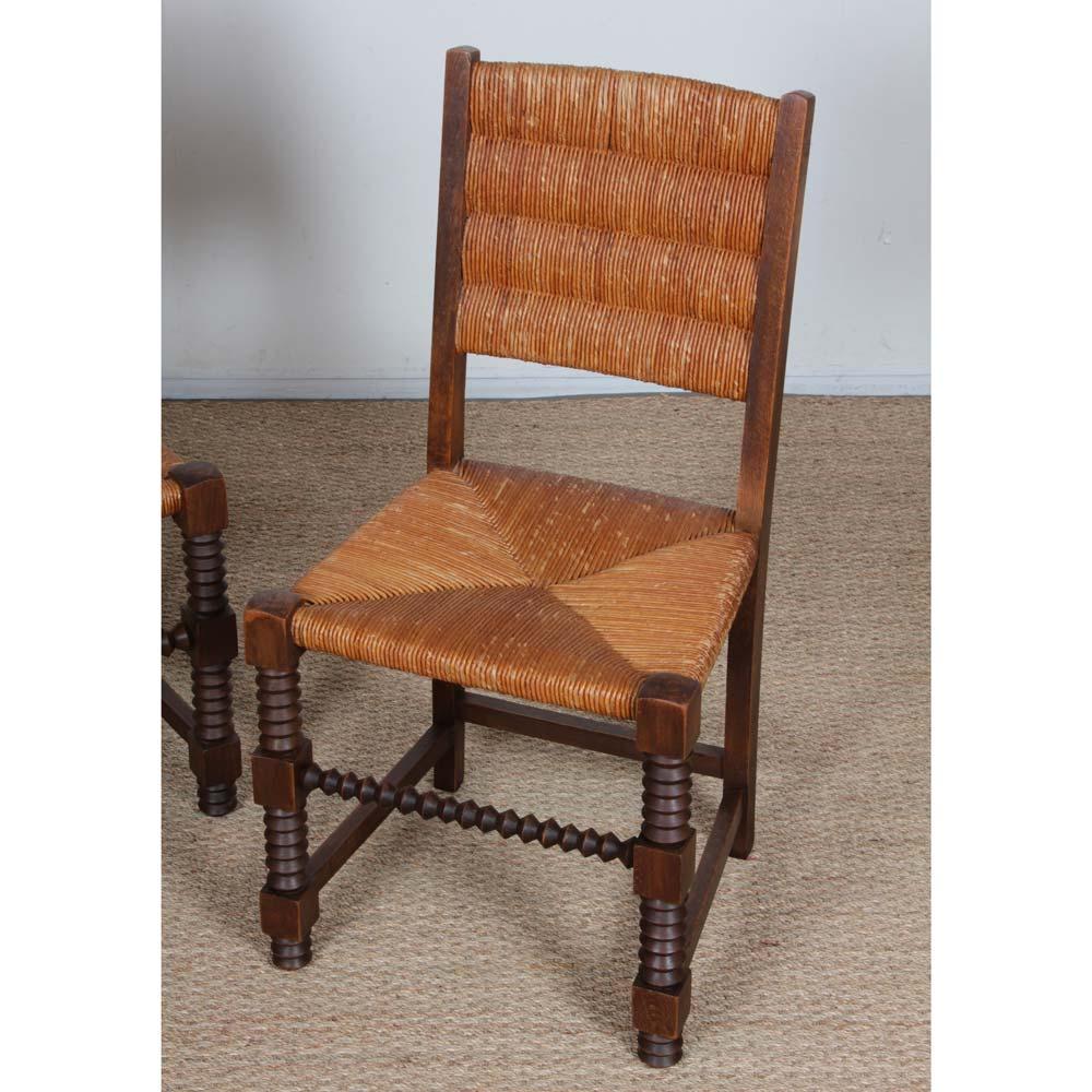 Paar Stühle im Geschmack von Charles Dudouyt, 1950 (Französisch) im Angebot