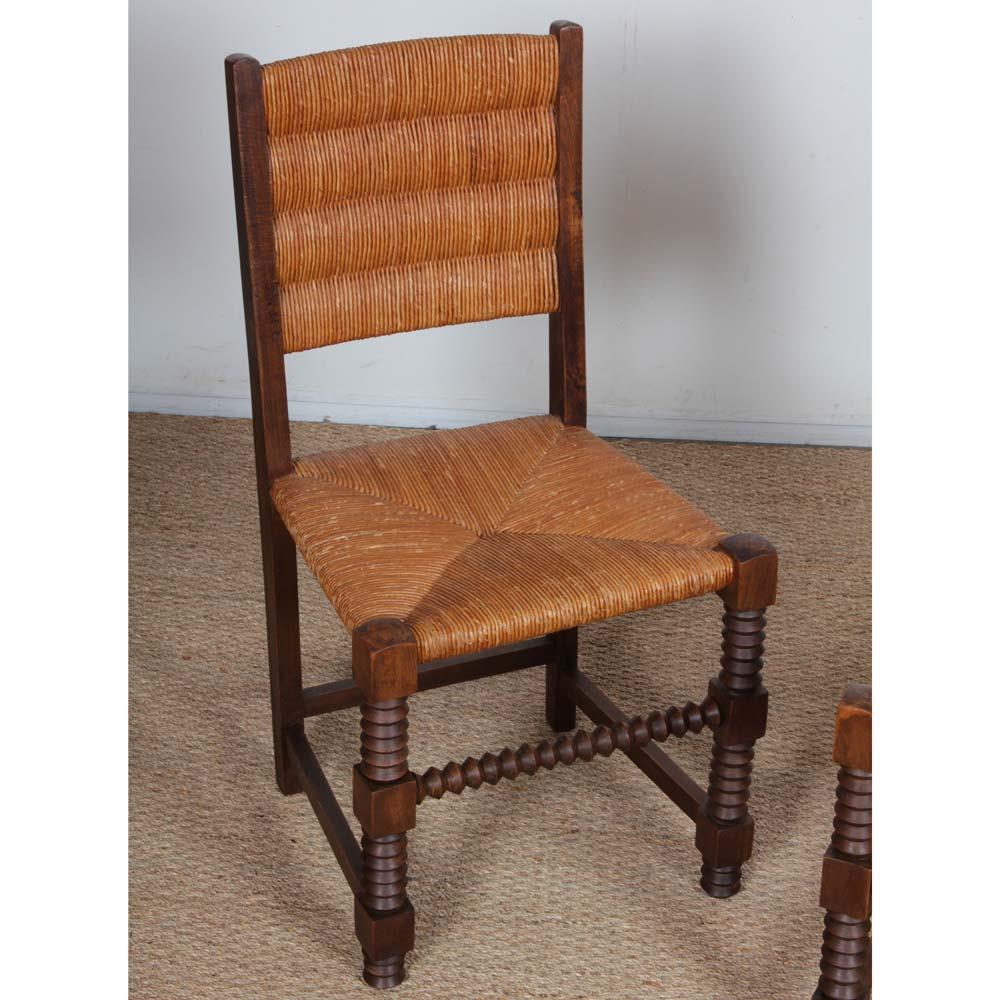 Paar Stühle im Geschmack von Charles Dudouyt, 1950 im Zustand „Gut“ im Angebot in MONTESSON, FR