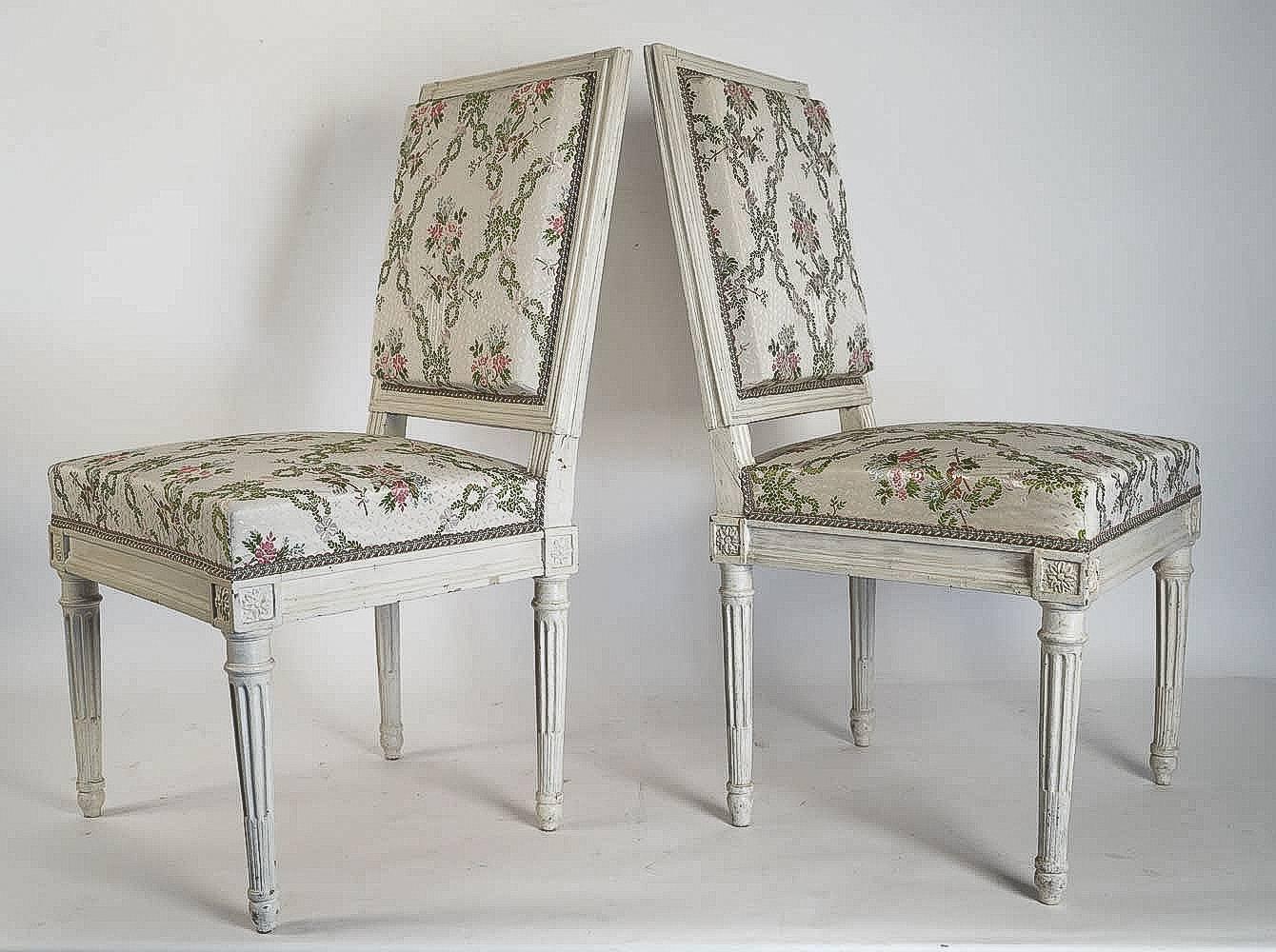 Pair of Chairs Late 18th Century Louis XVI Period by Georges Jacob, circa 1780 6