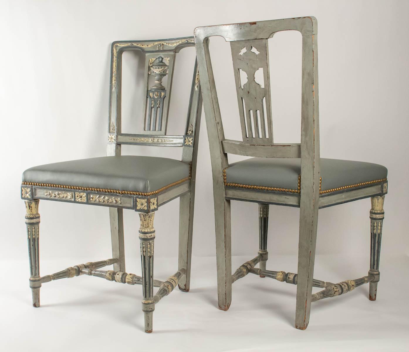 Pair Of Chairs Louis XVI Style From The 19th Century, Antiquity 1