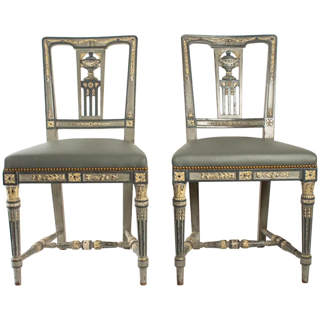 Pair Of Chairs Louis XVI Style From The 19th Century, Antiquity