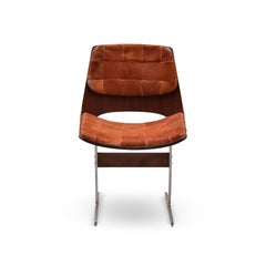 Pair of Chairs "Marina" in Freijó and Aluminum by Jorge Zalszupin, Brazil