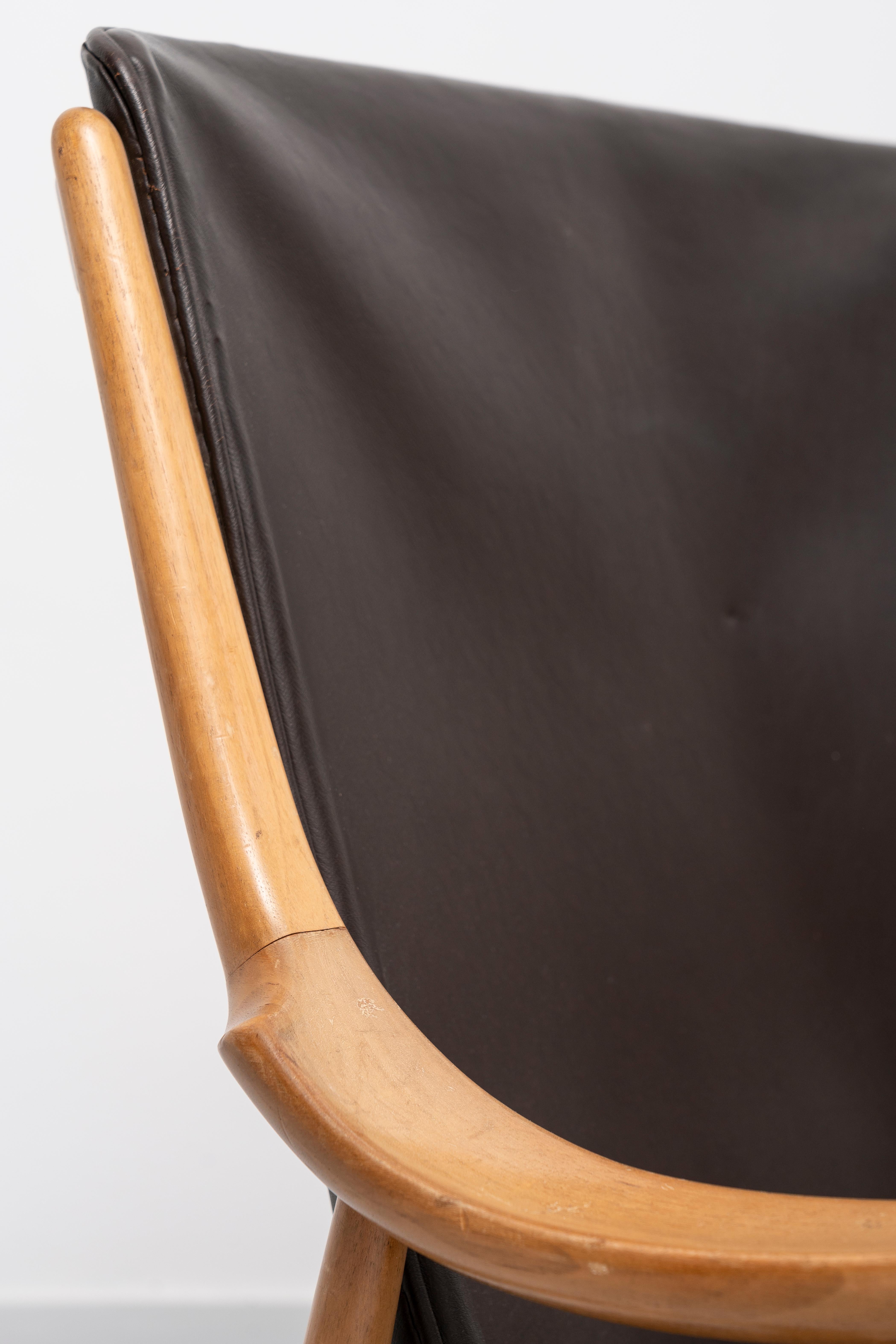 Mid-20th Century Attributed to  FINN JUHL (Danemark, 1912 - 1989) model “45”, pair of armchairs. For Sale
