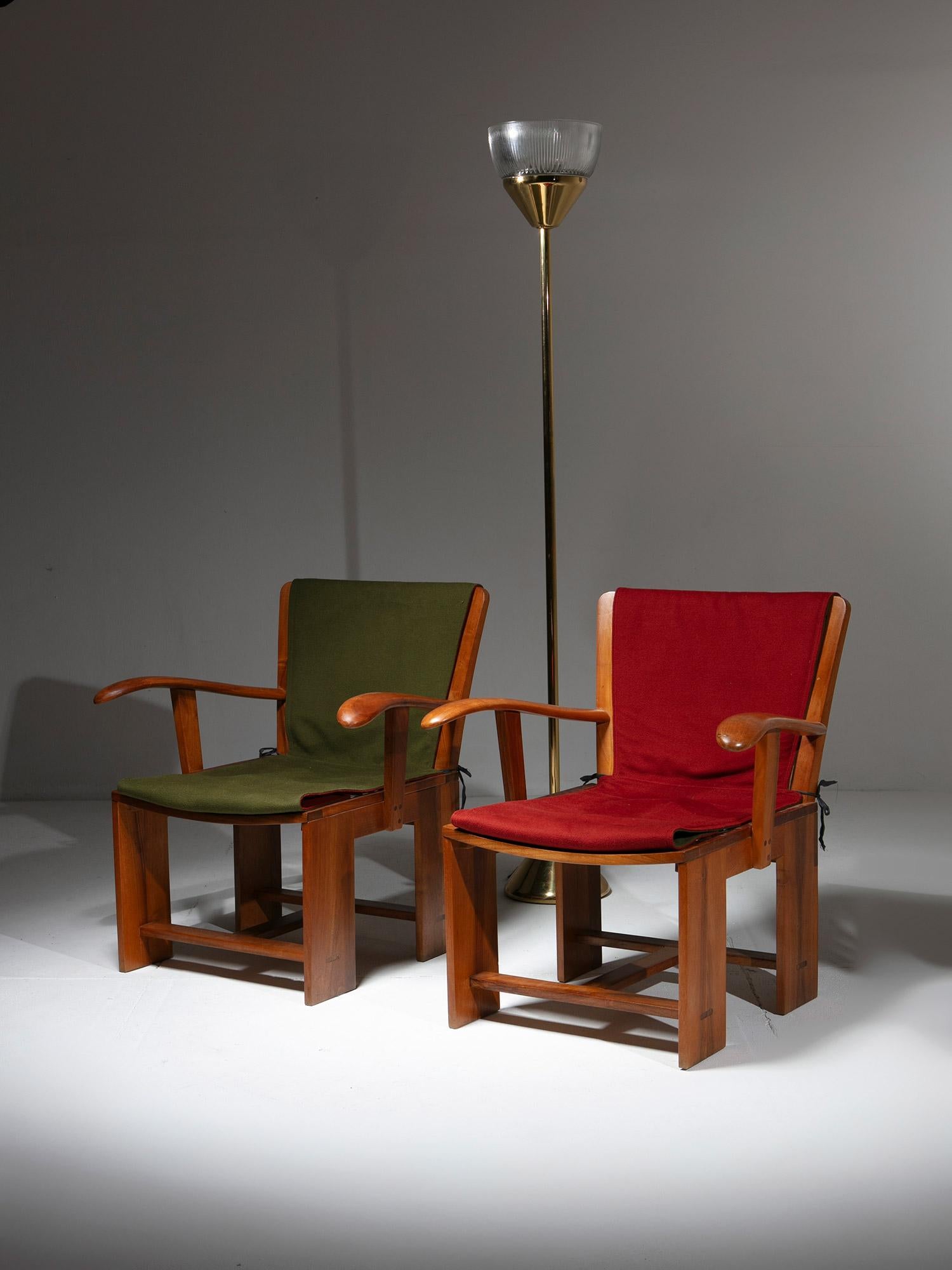 Paar Stühle Model No. 771 von Carlo Scarpa für Bernini, Italien, 1970er Jahre im Angebot 4