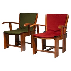 Pair of Chairs Model 771 by Carlo Scarpa for Bernini, Italy, 1970s