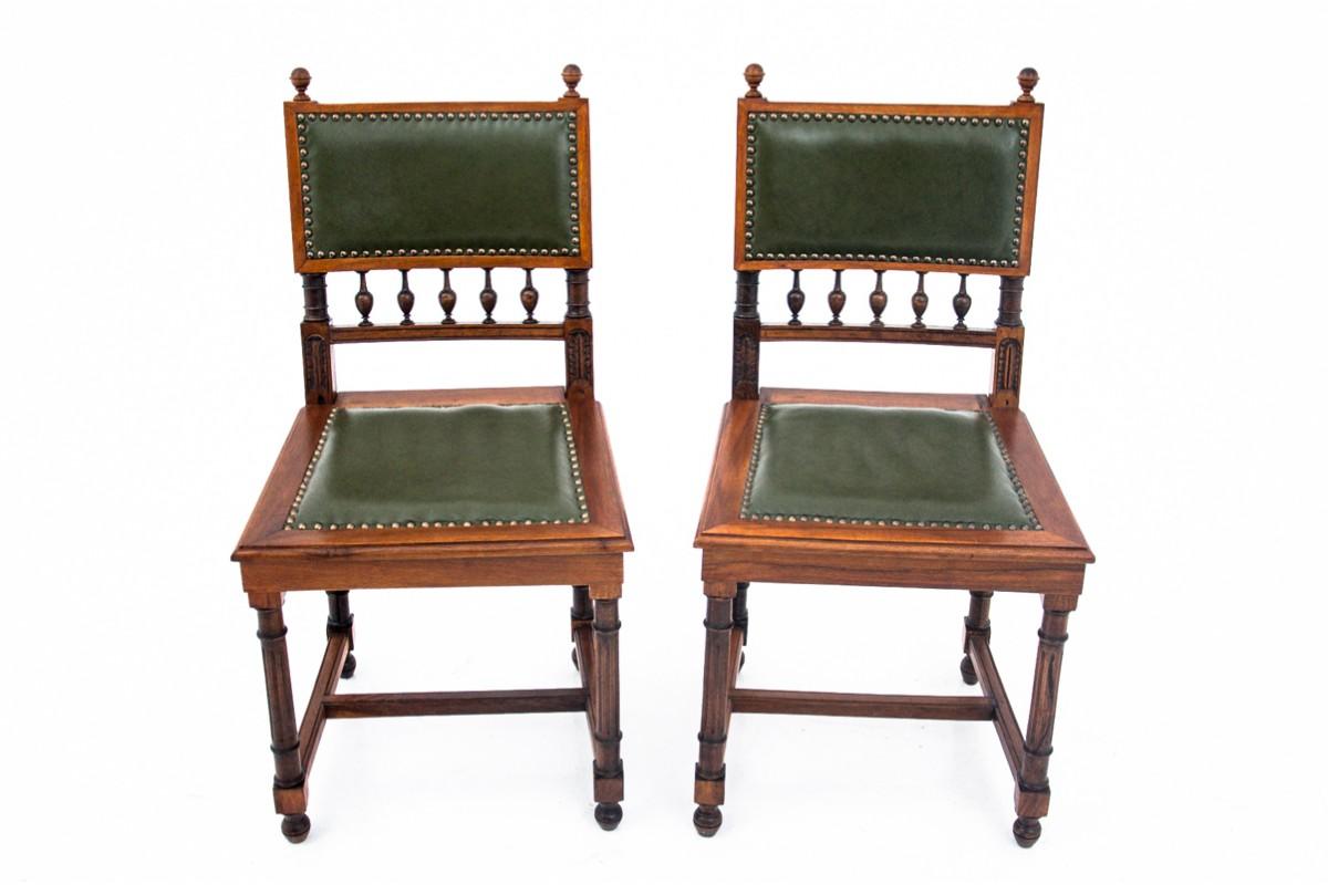Pair of chairs, Northern Europe, circa 1900. For Sale 6