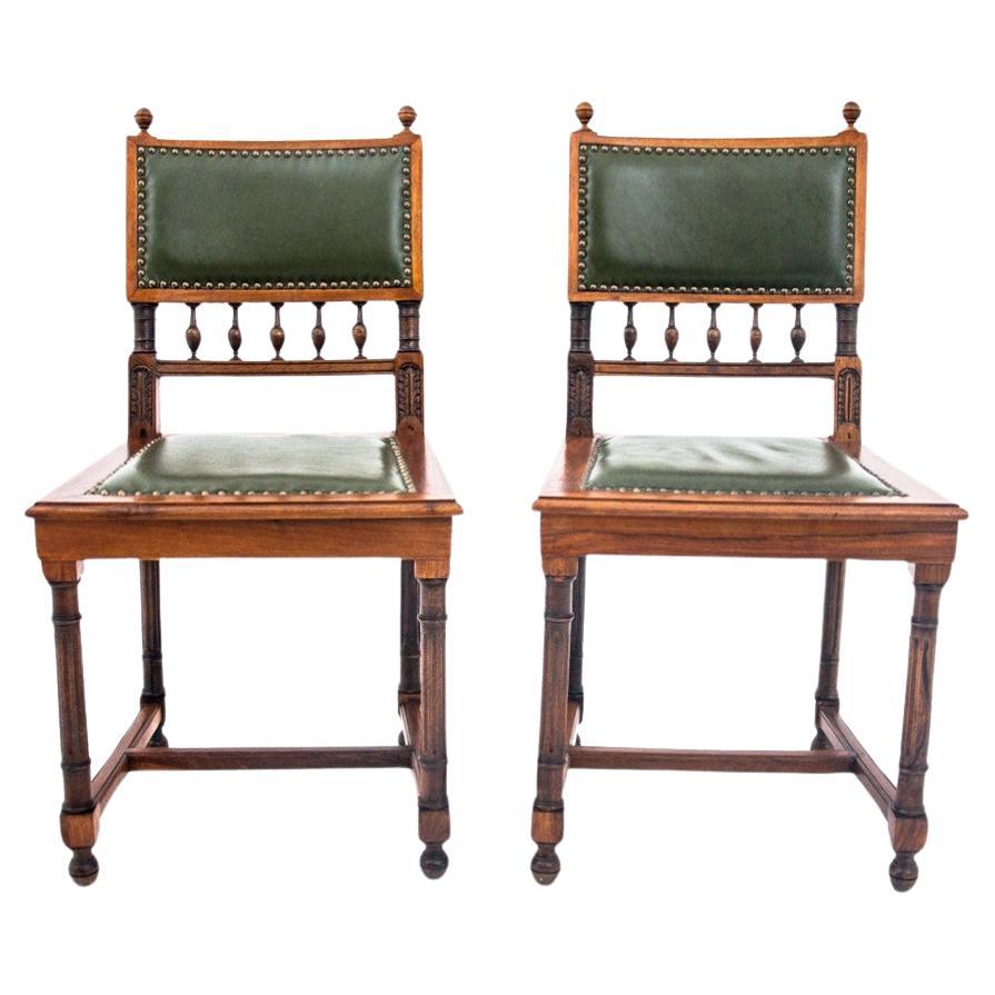 Pair of chairs, Northern Europe, circa 1900.