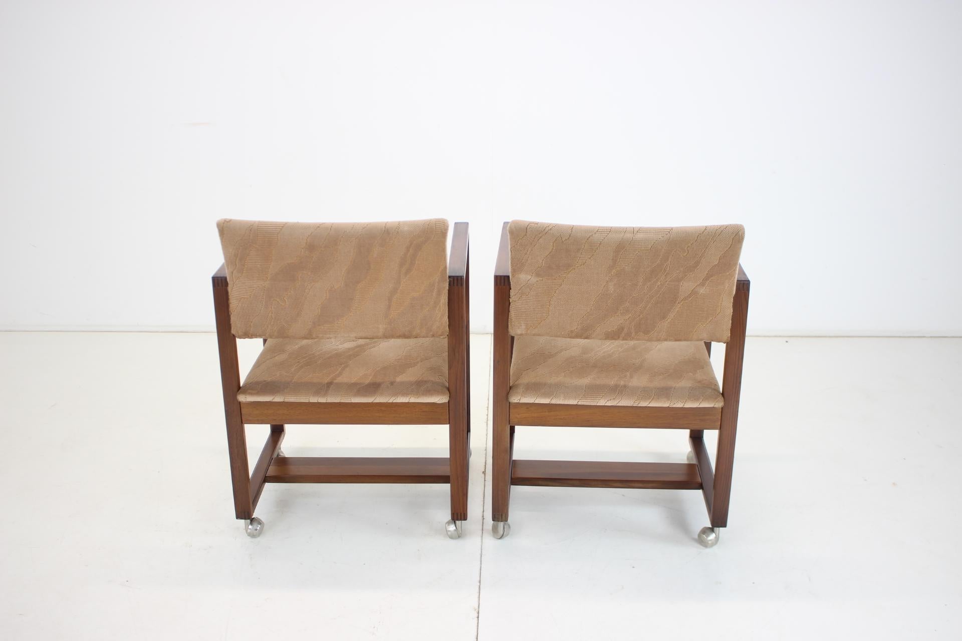 Late 20th Century Pair of Chairs or Armchairs Czechoslovakia, 1980s For Sale