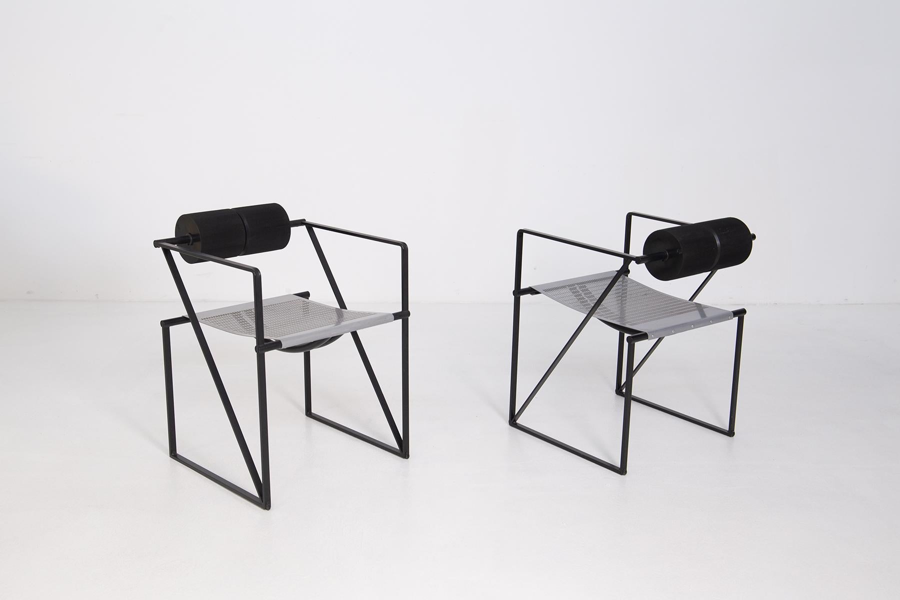 Mid-Century Modern Pair of Chairs Seconda 602 by Mario Botta for Alias 1982s by Botta Collection
