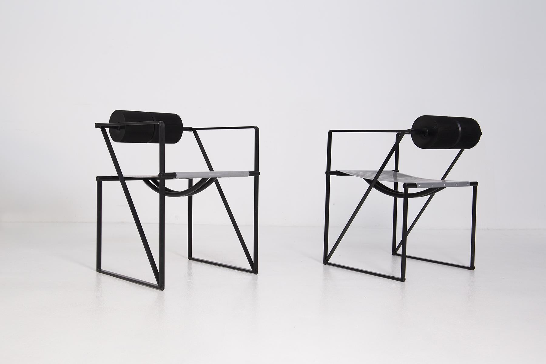 Italian Pair of Chairs Seconda 602 by Mario Botta for Alias 1982s by Botta Collection