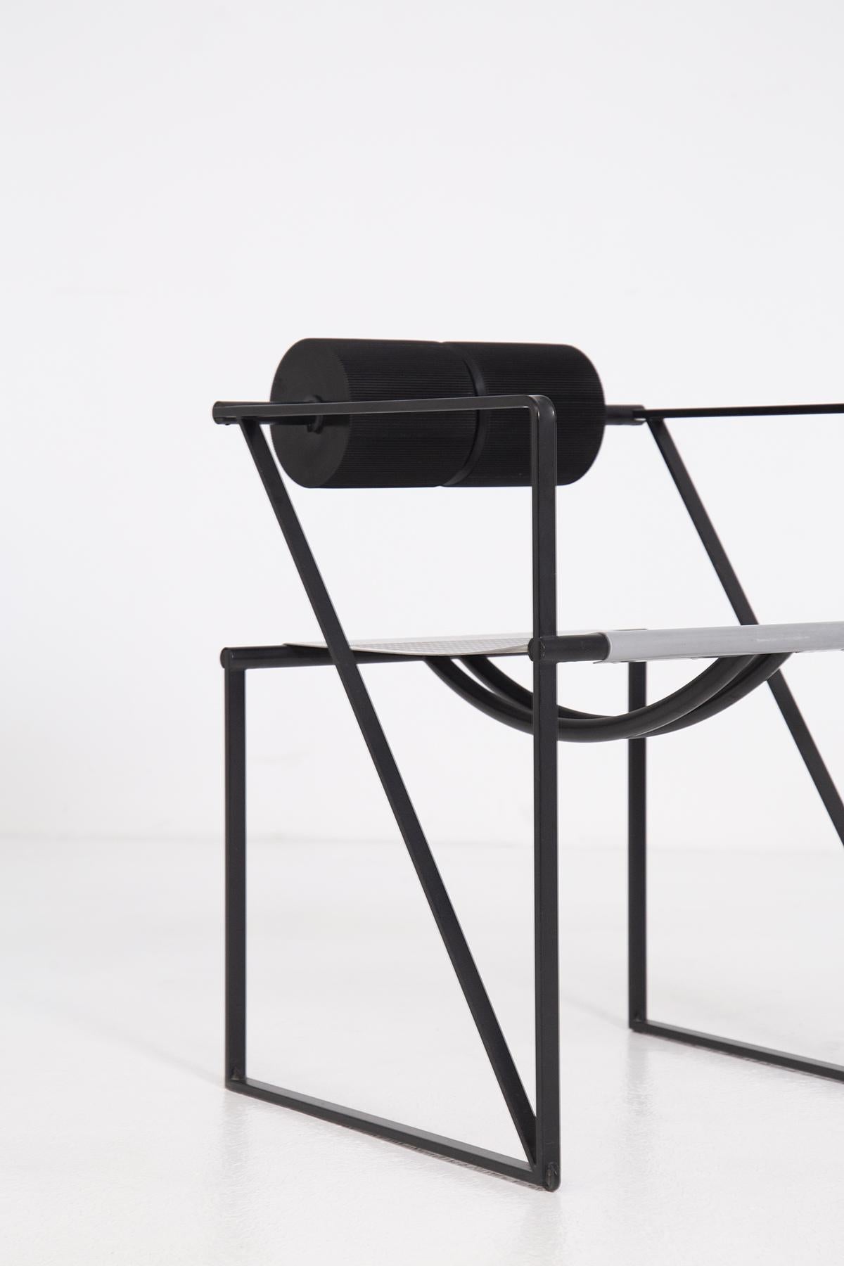 Steel Pair of Chairs Seconda 602 by Mario Botta for Alias 1982s by Botta Collection