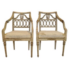 Pair of Chairs, Swedish Armchairs, 18th Century