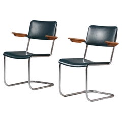 Paire de chaises, Verkstads AB Lindqvist, Suède, années 1940