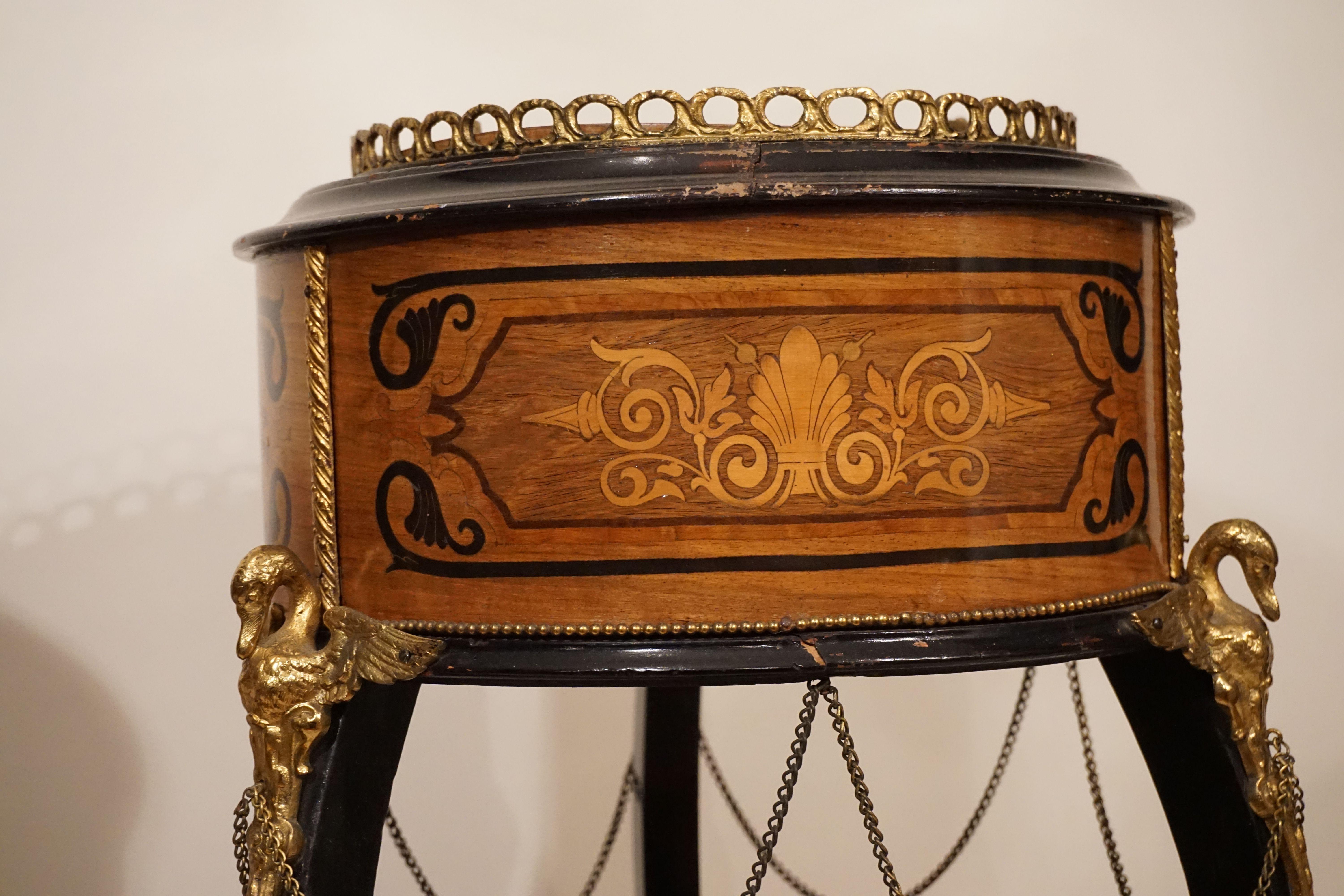 Pair of Champagne Bucket Columns Mini-Bar Louis XVI, circa 1800 In Fair Condition For Sale In Wuppertal, Wuppertal