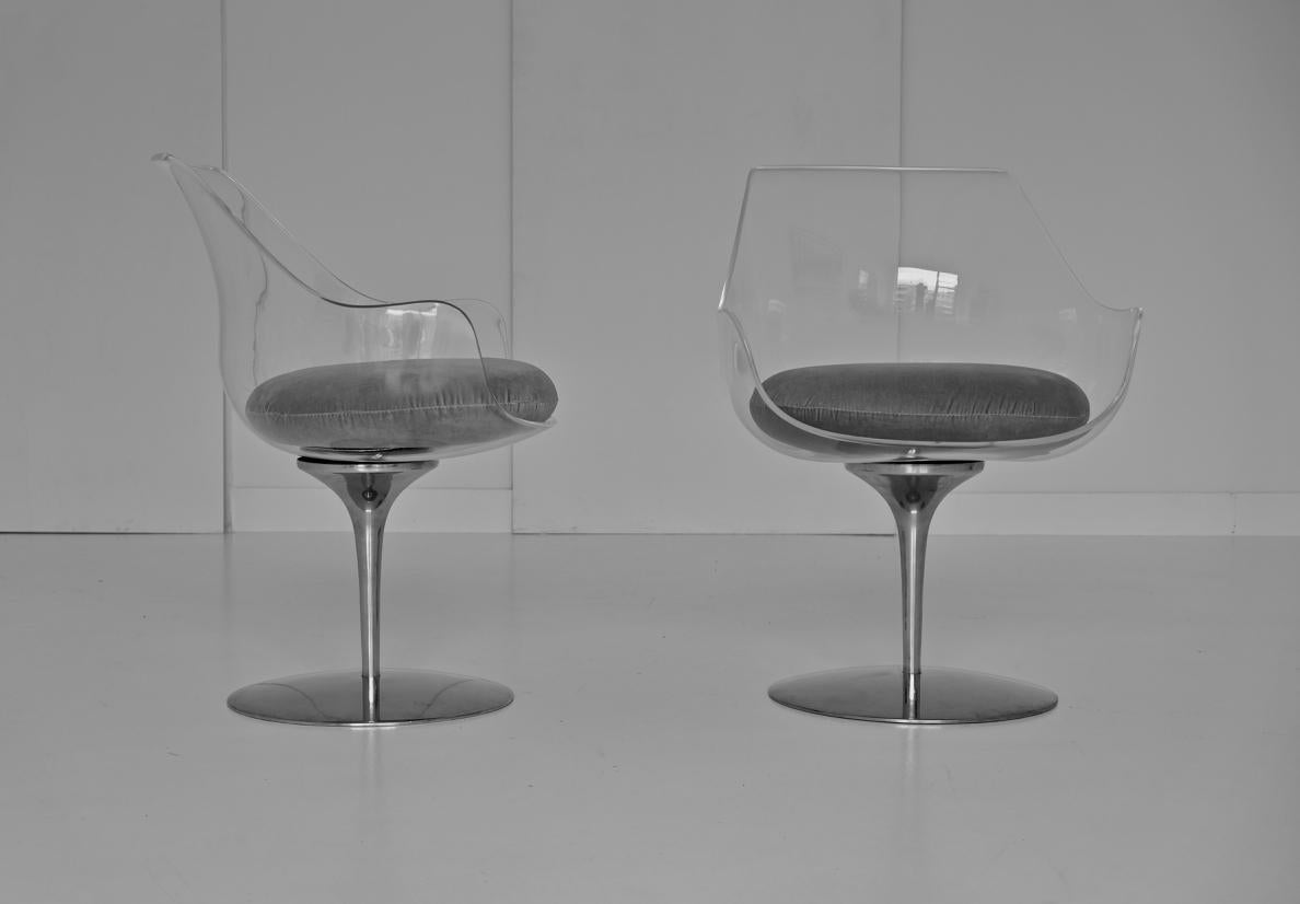 Pair of Champagne Chairs by Erwine + Estelle Laverne for Laverne International 2