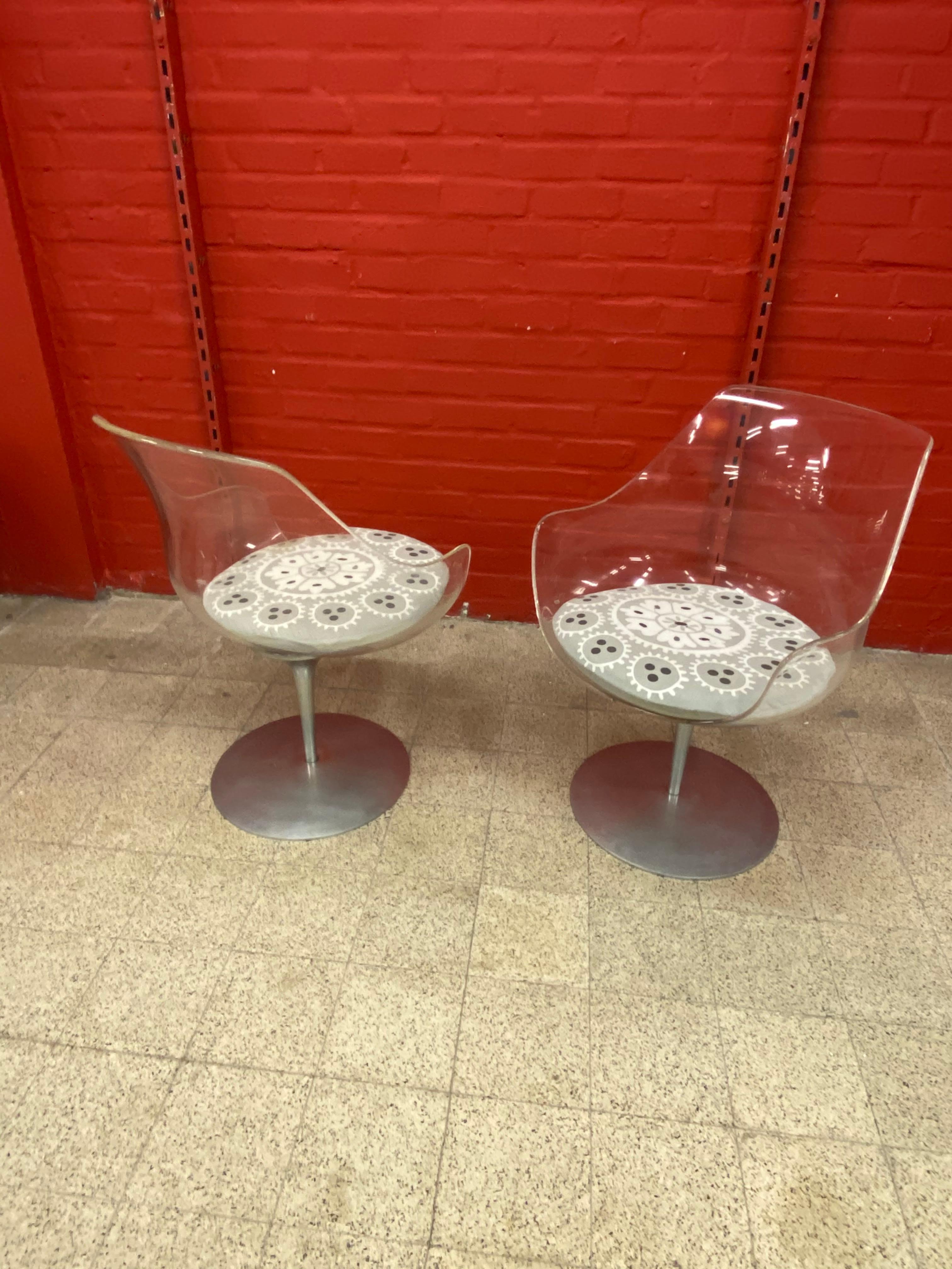 Pair of Champagne Chairs, Estelle and Erwin Laverne For Sale 4