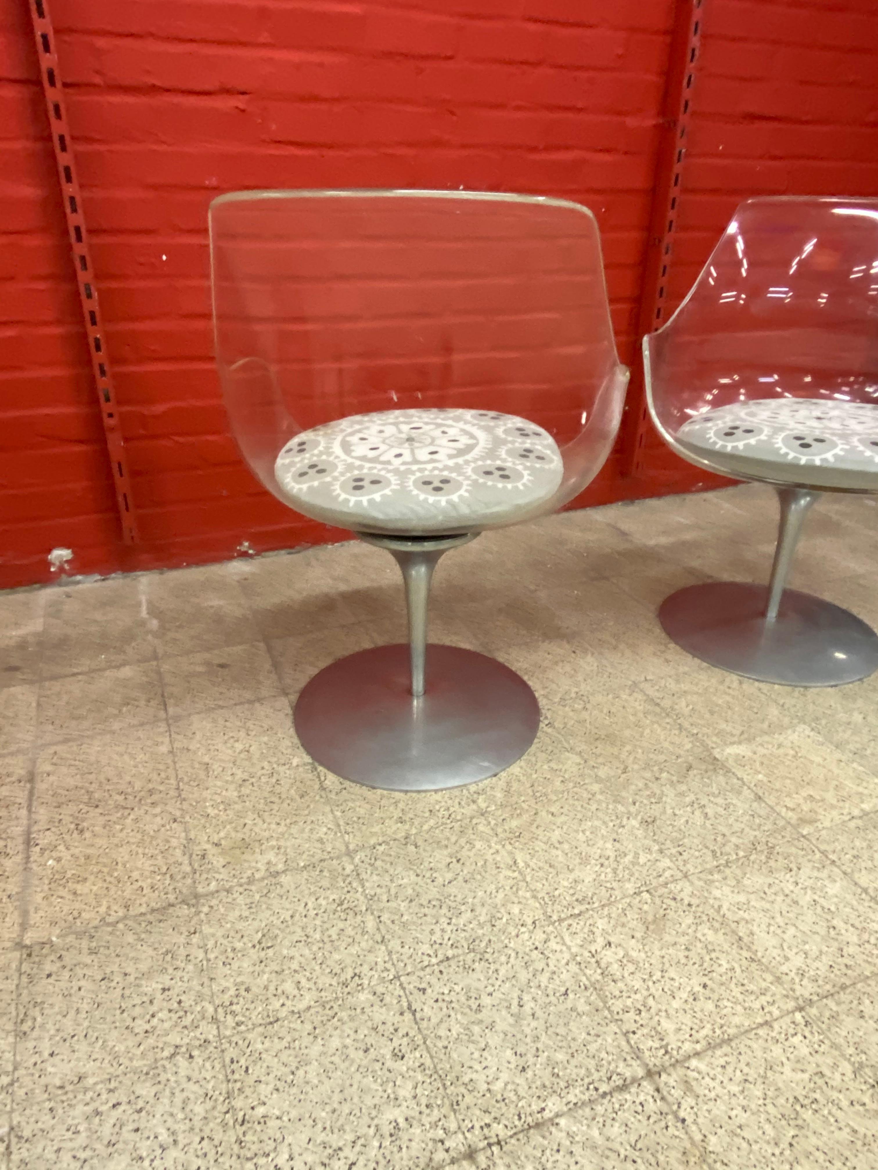 Pair of Champagne Chairs, Estelle and Erwin Laverne For Sale 5