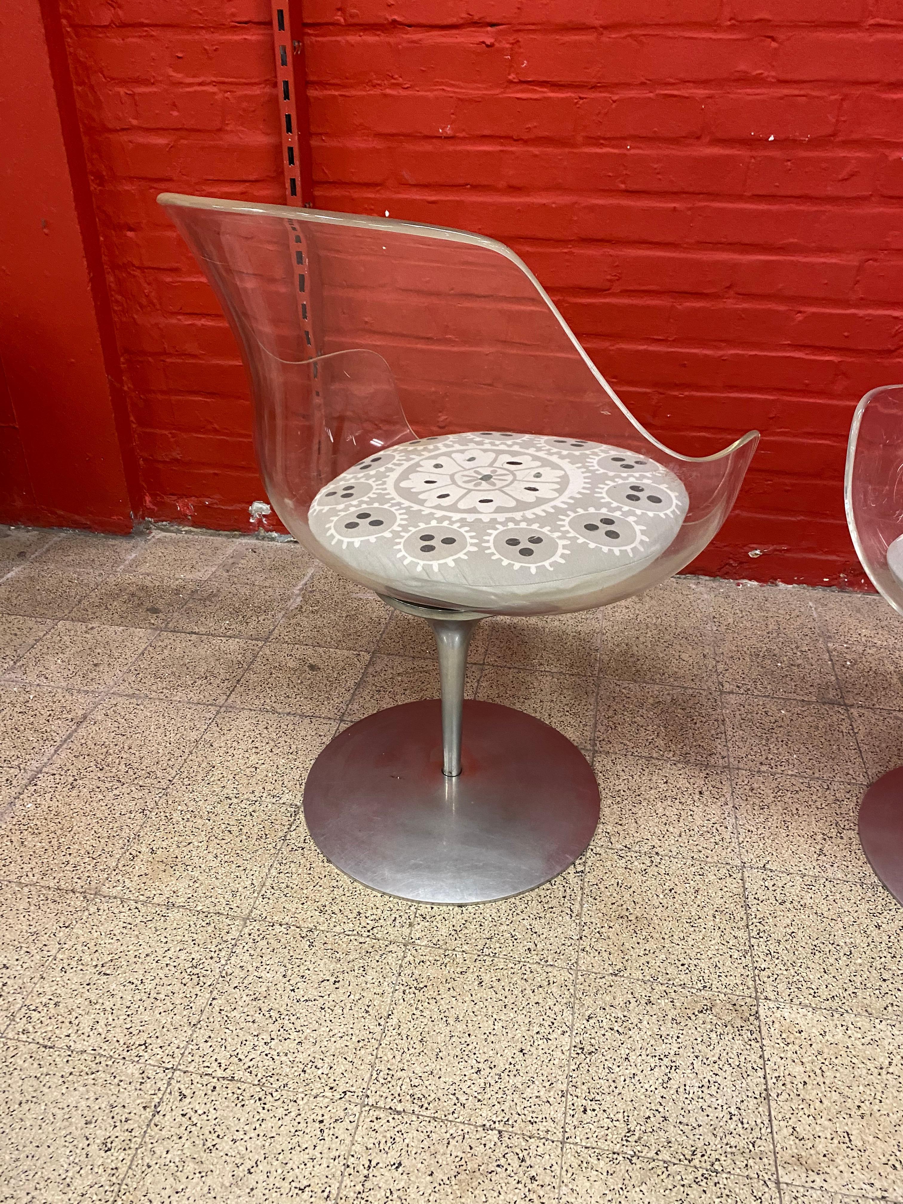 Pair of Champagne Chairs, Estelle and Erwin Laverne For Sale 6