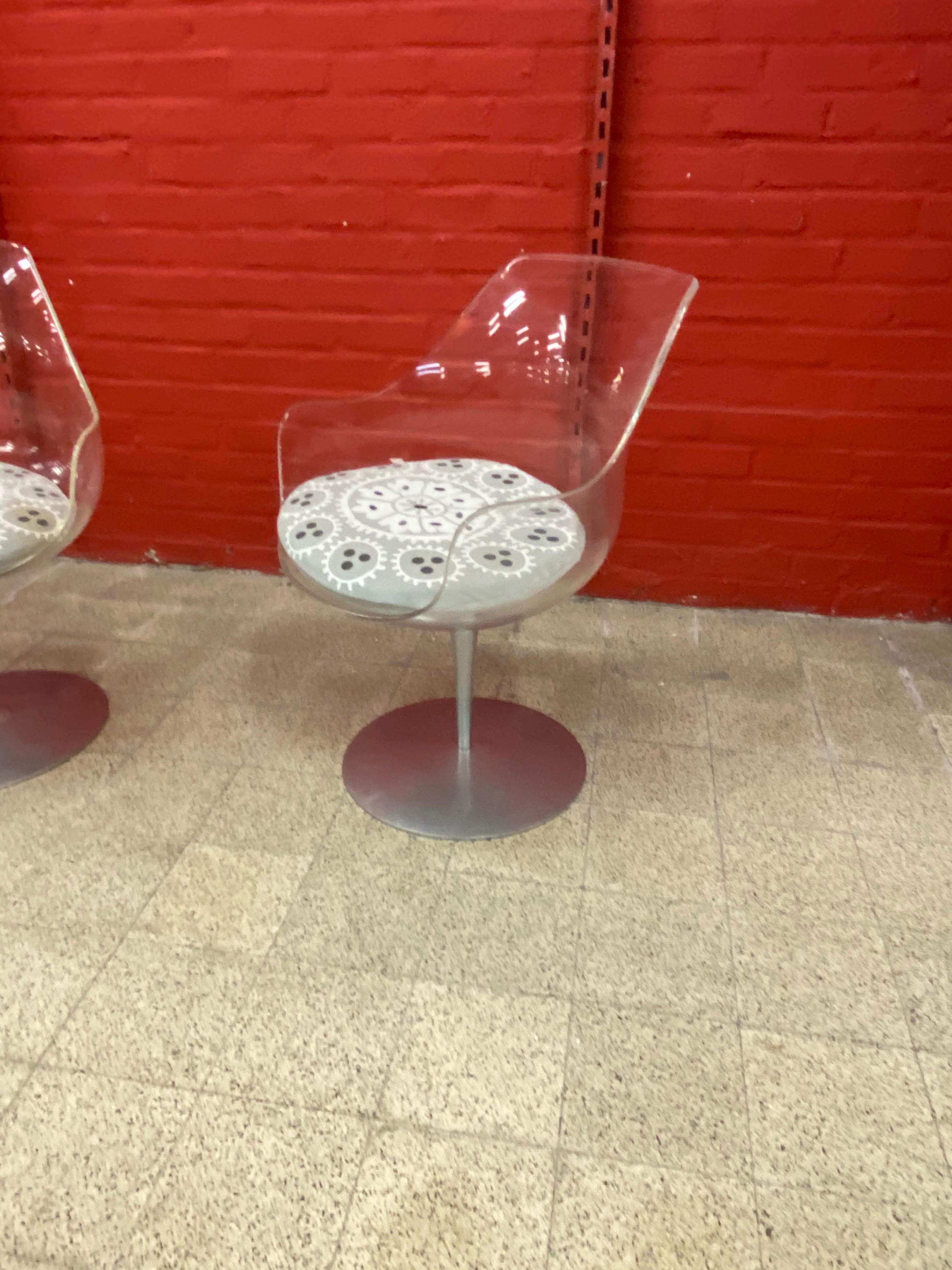 Mid-20th Century Pair of Champagne Chairs, Estelle and Erwin Laverne For Sale
