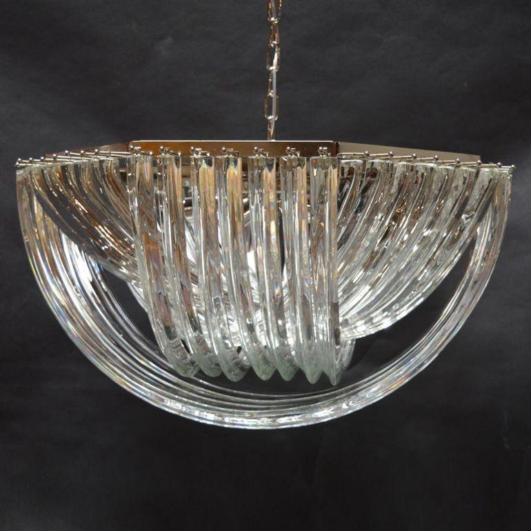 Pair of Chandeliers by Alberto Donà. Made in Italy 2000's.

**Dimensions do not include chain and canopy.