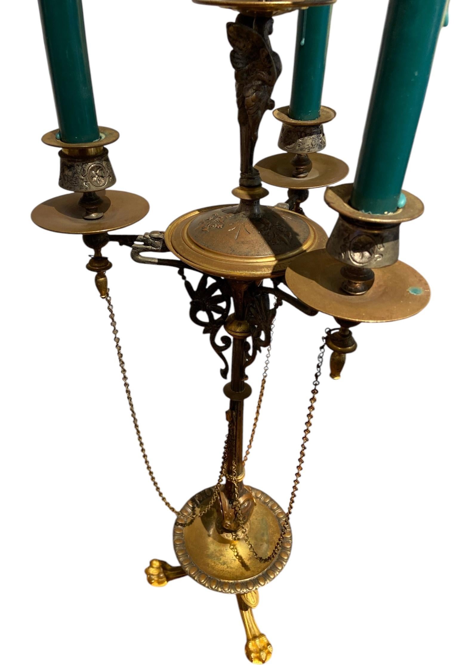 Dorato Coppia di lampadari in bronzo in vendita