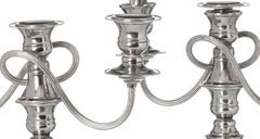 Pair of chandeliers in shell-shaped moldings