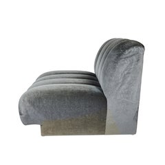 Pair of Channel Tufted Lounge Chairs by Steve Chase