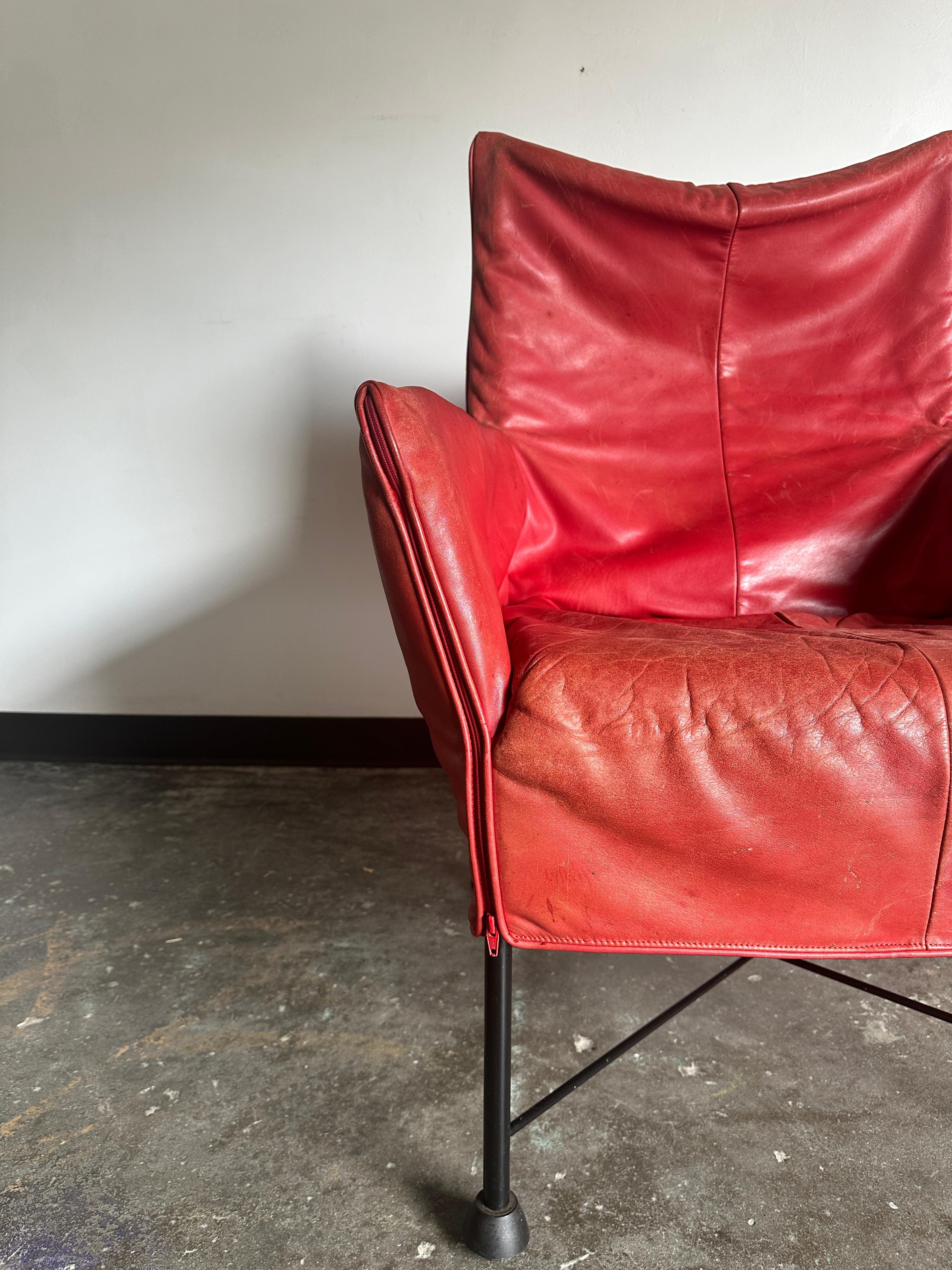 Pair of Chaplin Chairs by Gerard Van Der Berg for Montis In Fair Condition In Nashville, TN