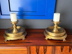 Coppia di portacandele Chapman in ottone