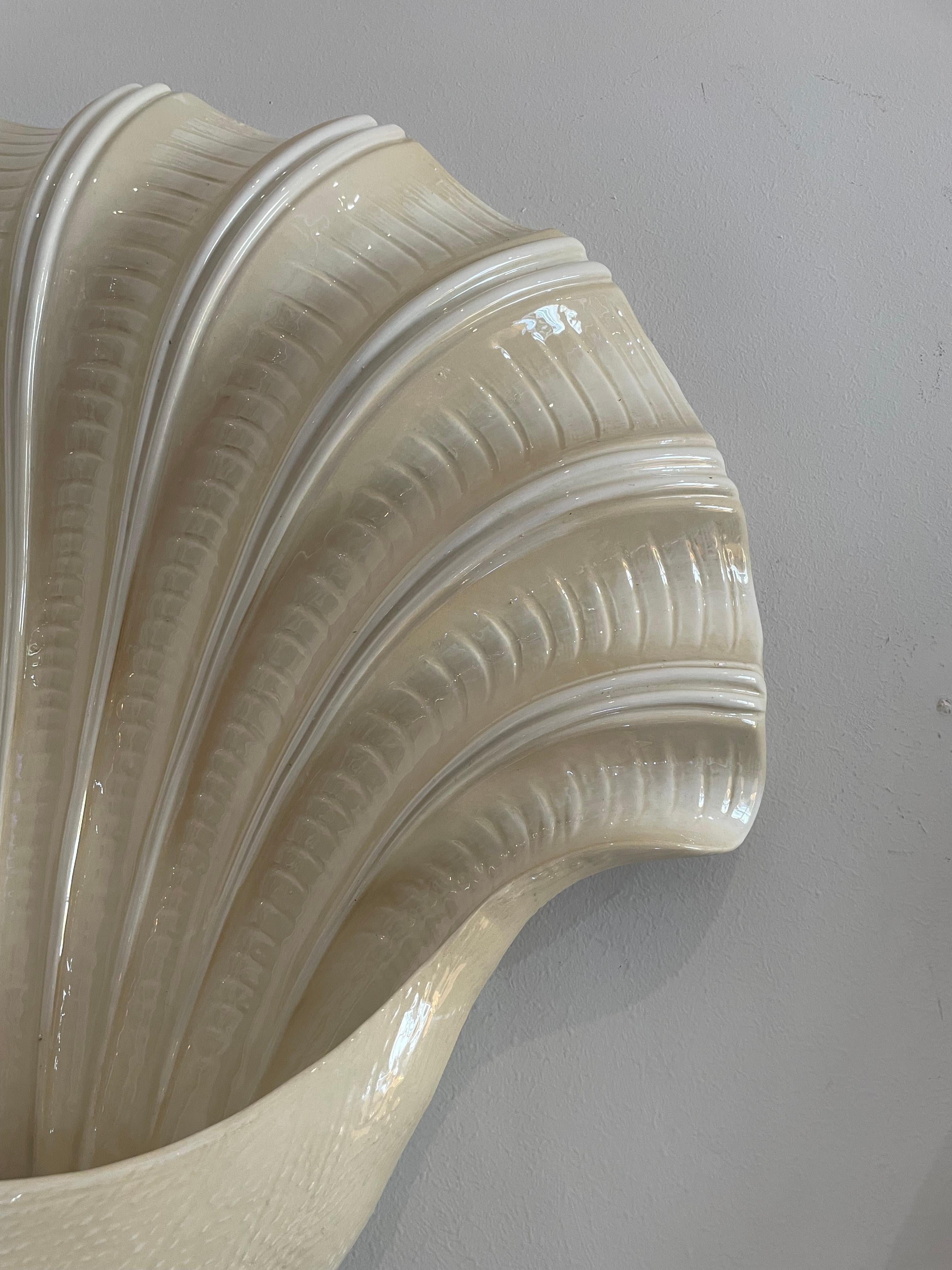 Pair of Chapman Clamshell Sconces For Sale 3
