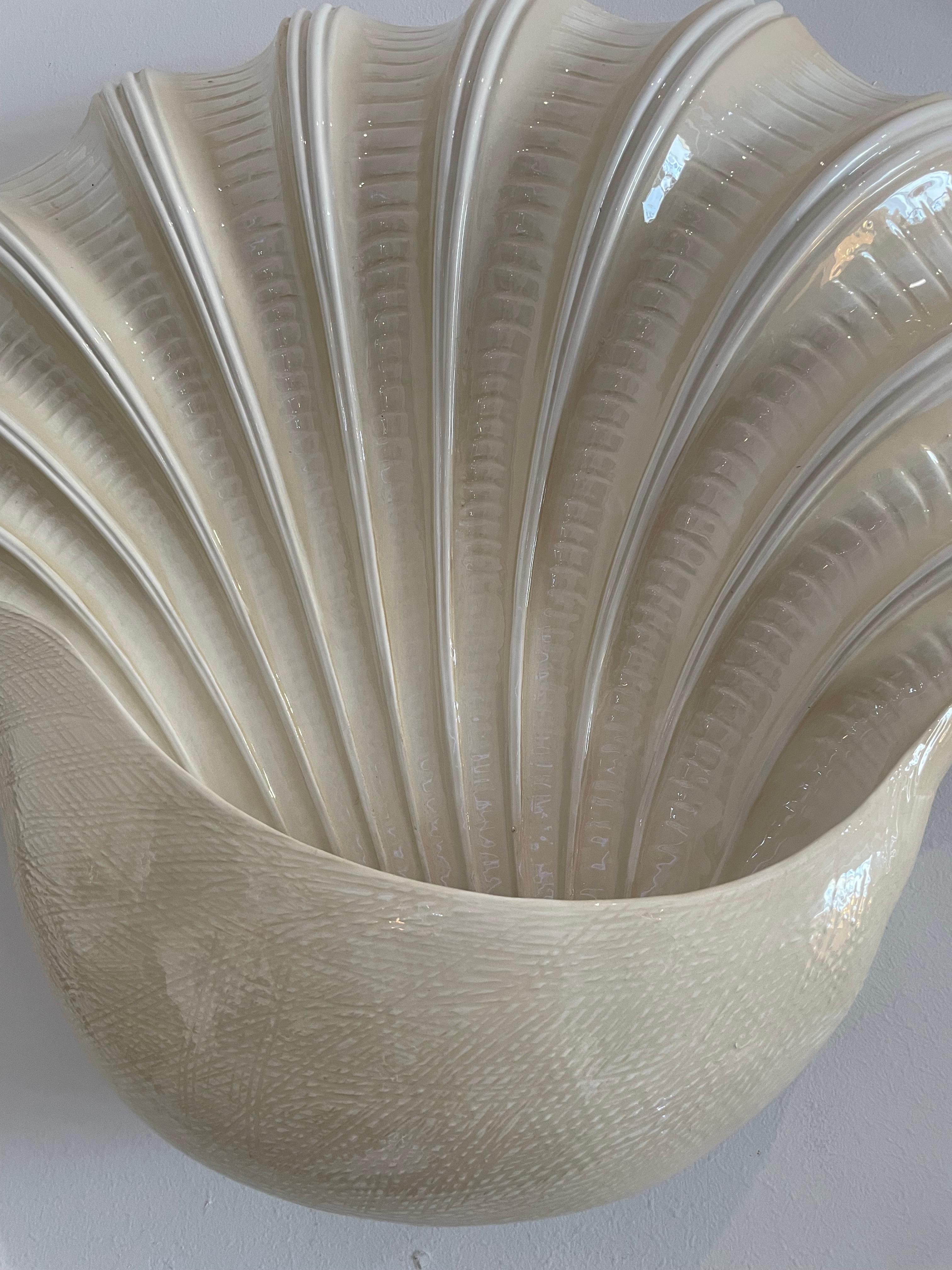 Pair of Chapman Clamshell Sconces For Sale 4