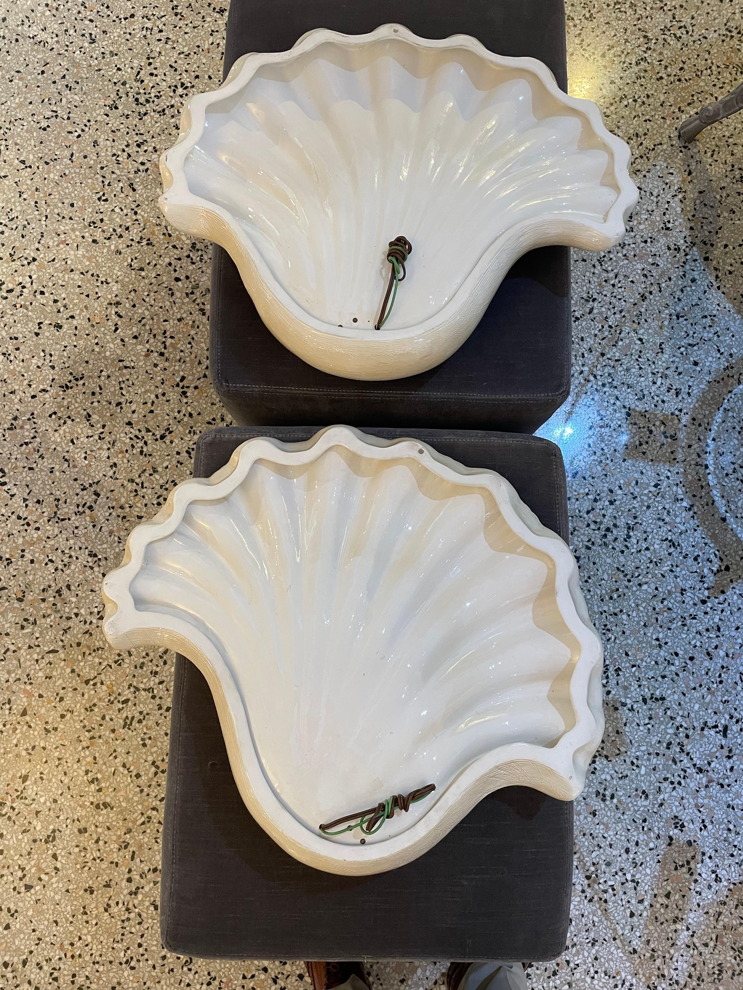 Pair of Chapman Clamshell Sconces For Sale 6
