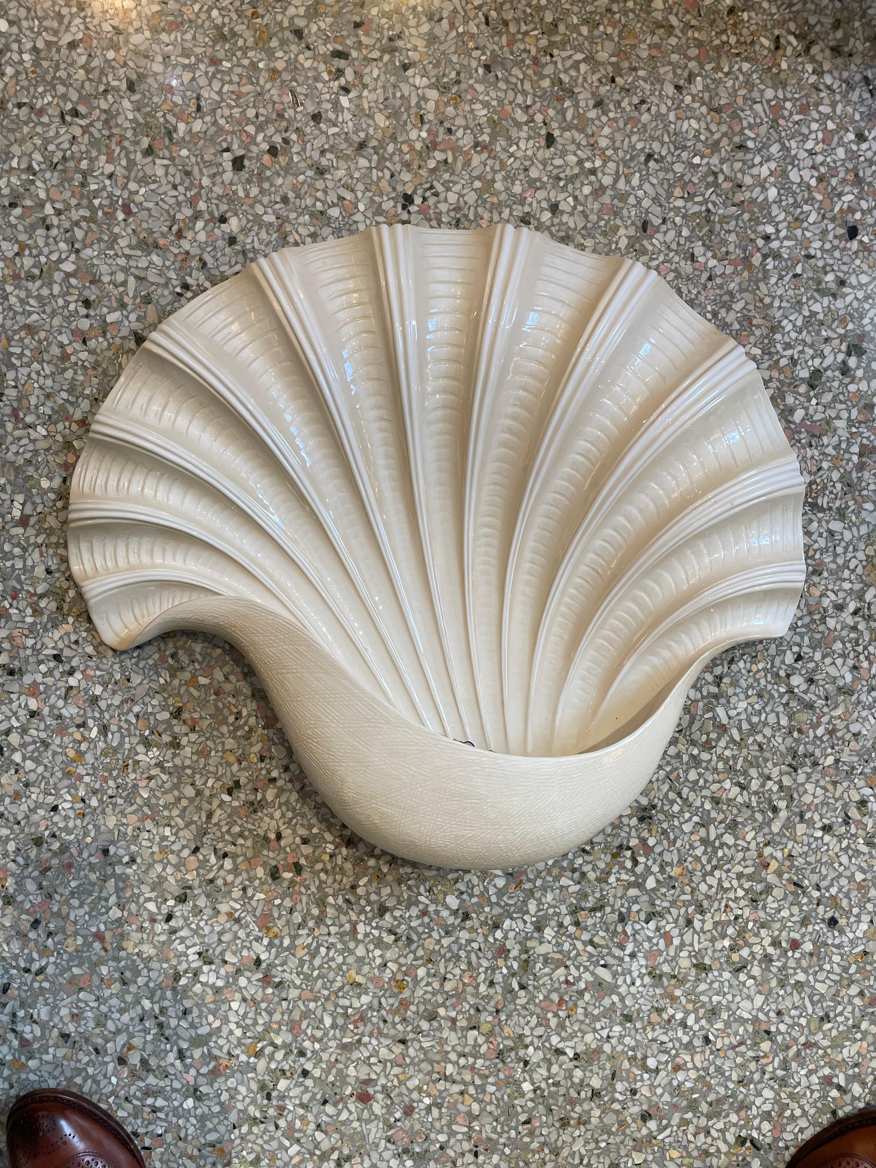 American Pair of Chapman Clamshell Sconces For Sale