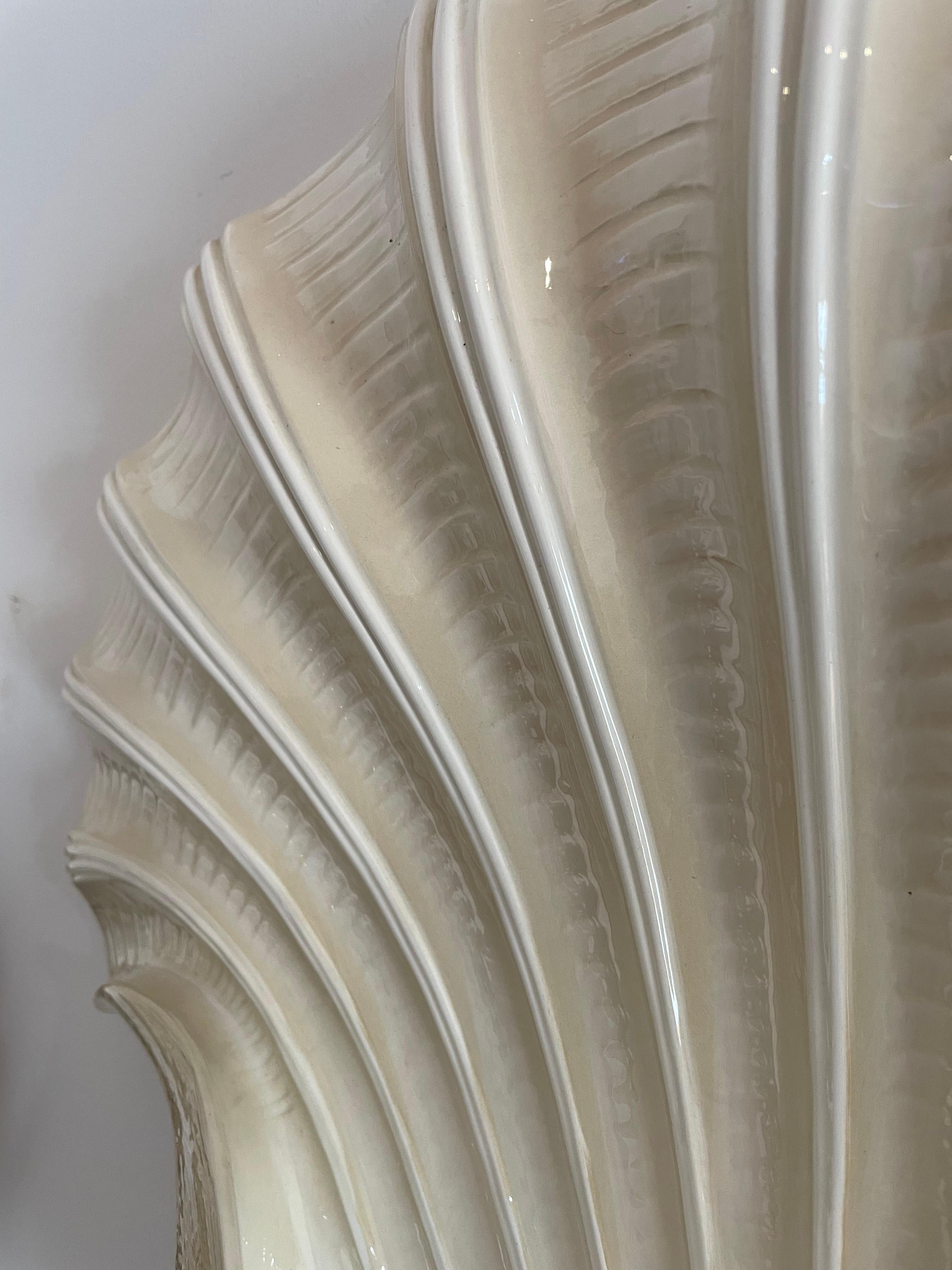20th Century Pair of Chapman Clamshell Sconces For Sale