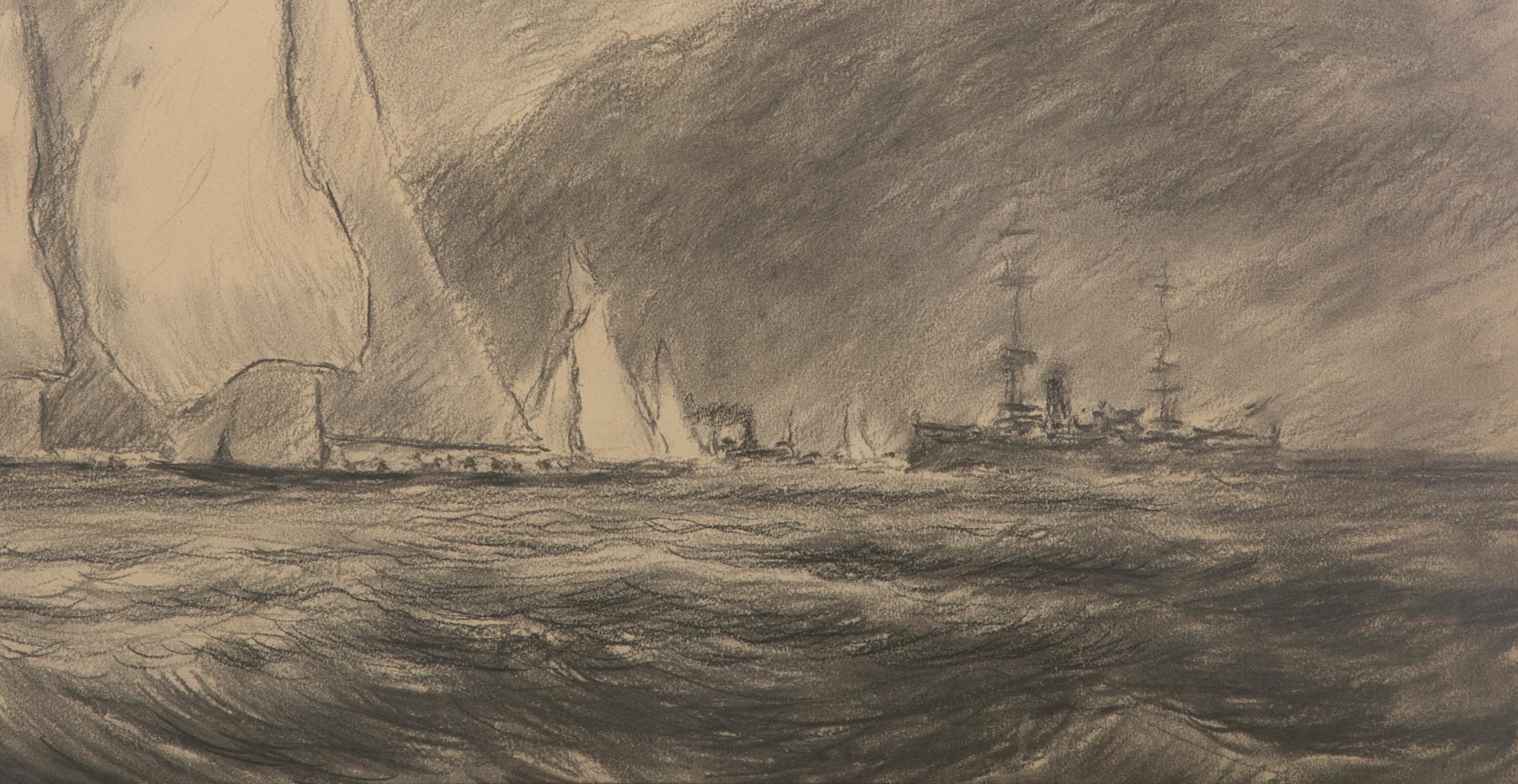 Pair of Charcoal and Crayon Sketches by Reynolds Beal 2