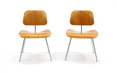 Pair of Charles and Ray Eames for Herman Miller DCMs in White Ash