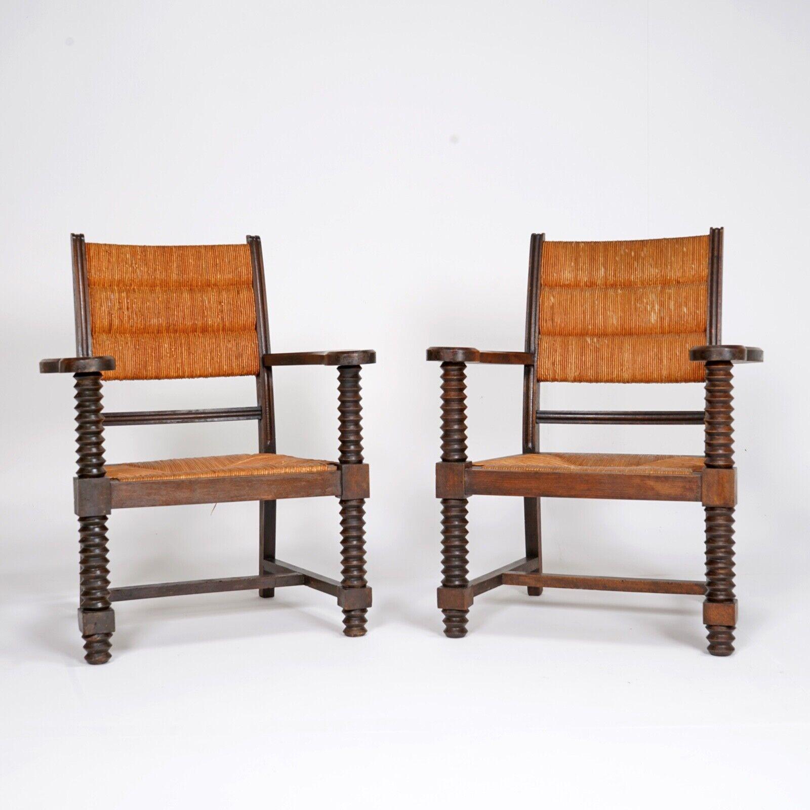 French Pair of Charles Dudouyt Armchairs