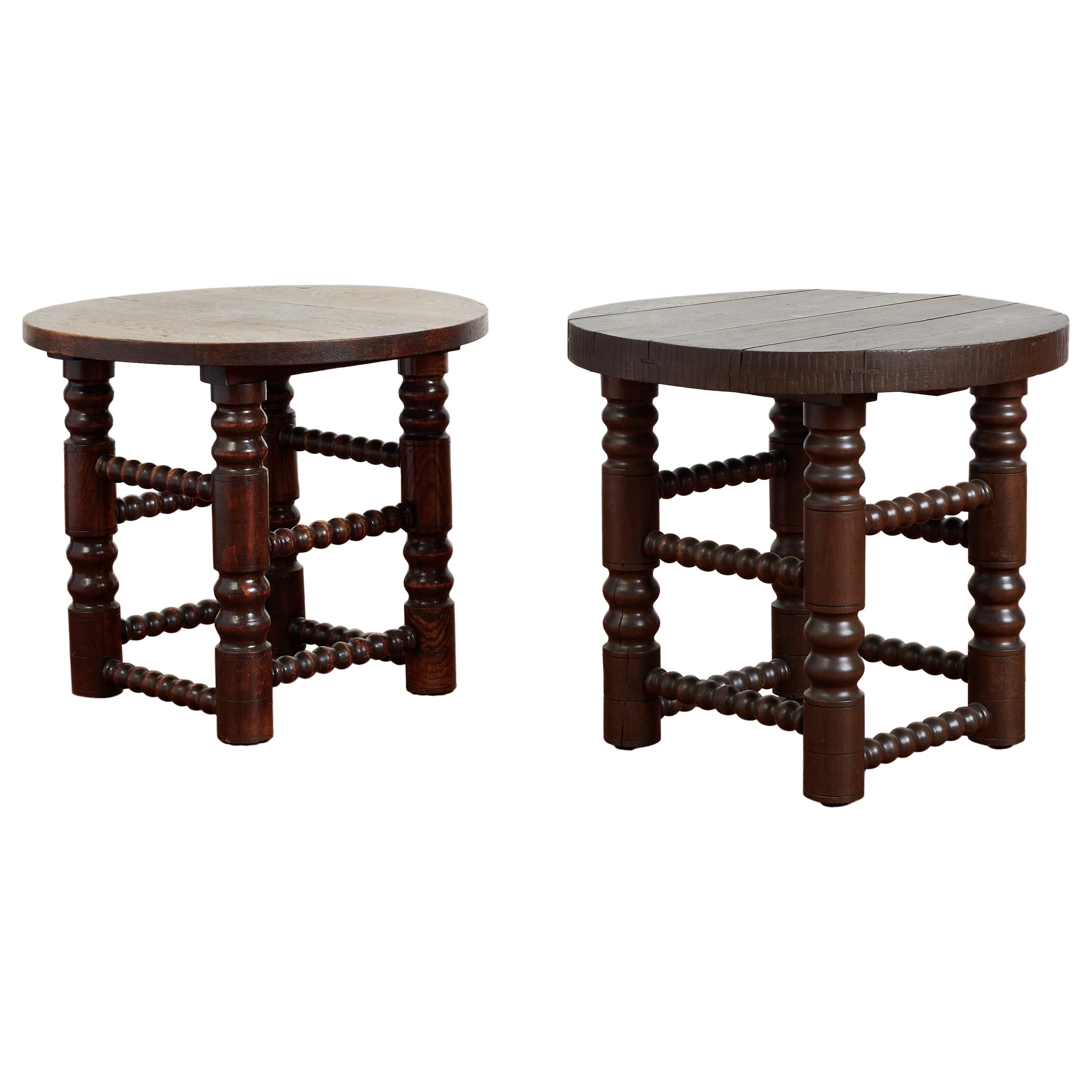 Pair of Charles Dudouyt End table