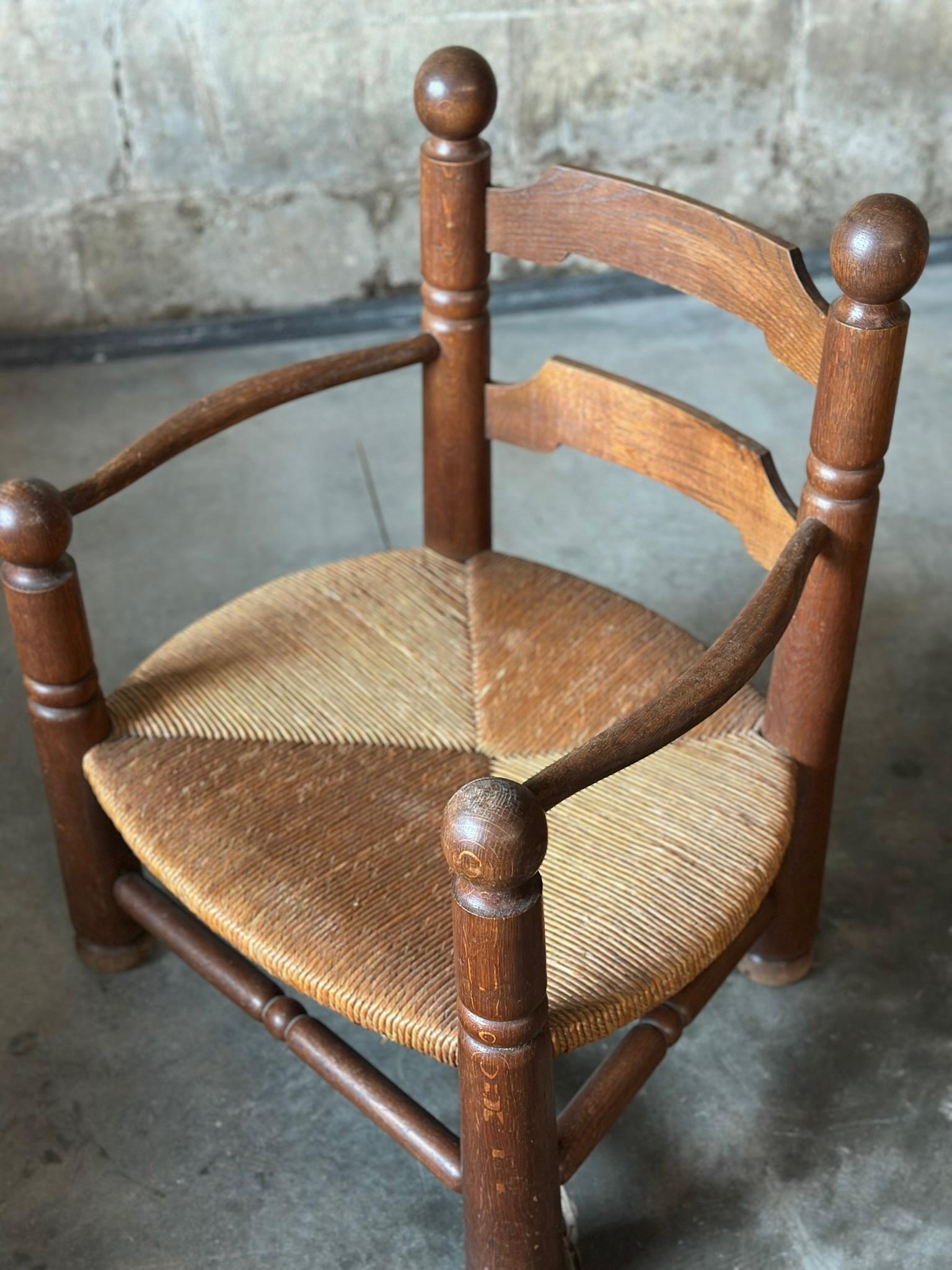 Art Deco Pair of Charles Dudouyt Low Rushed Easy Armchairs, Set of 2 For Sale