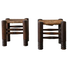 Pair of Charles Dudouyt Stools