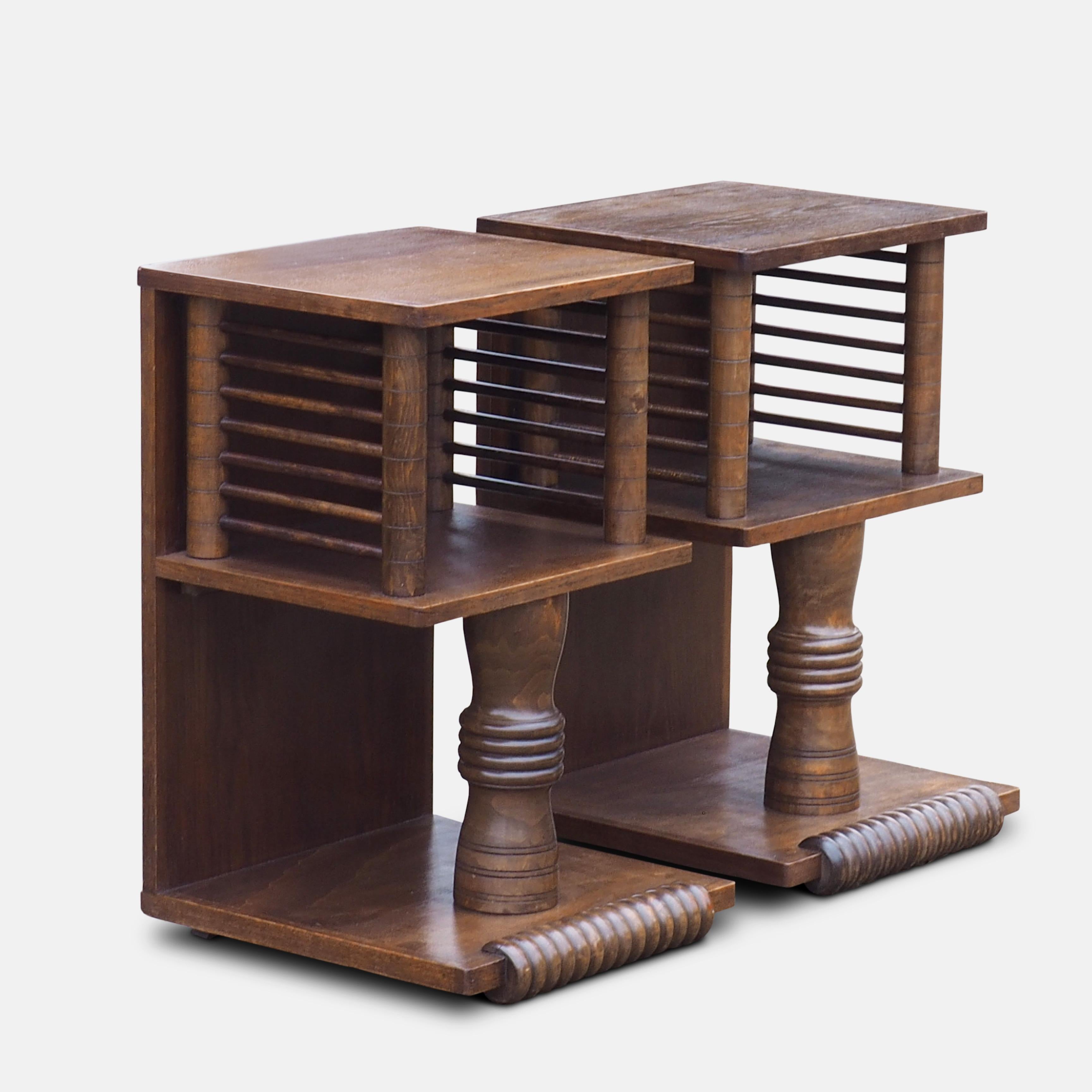 Pair of Charles Dudouyt Tables, circa 1930 3