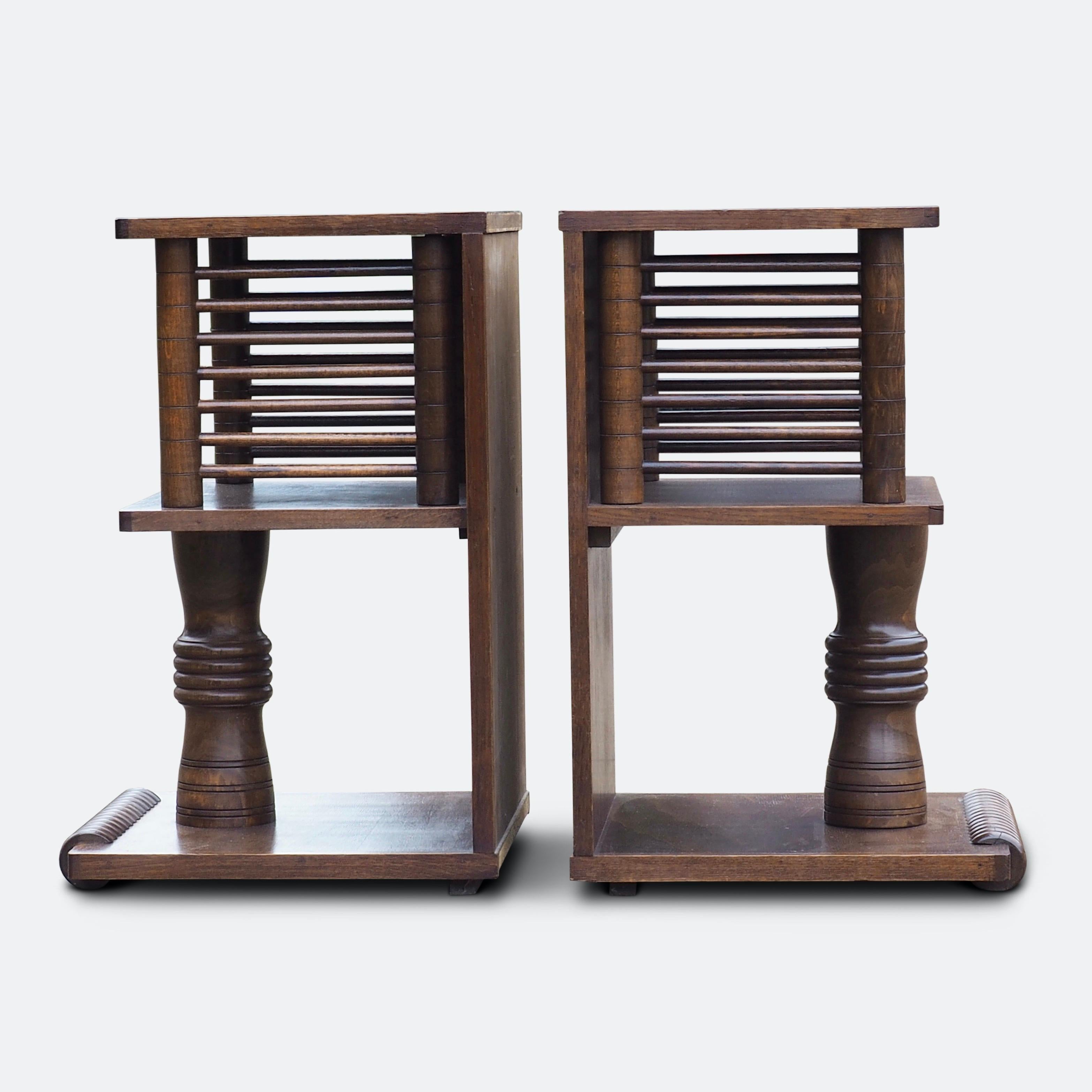 Pair of Charles Dudouyt Tables, circa 1930 4