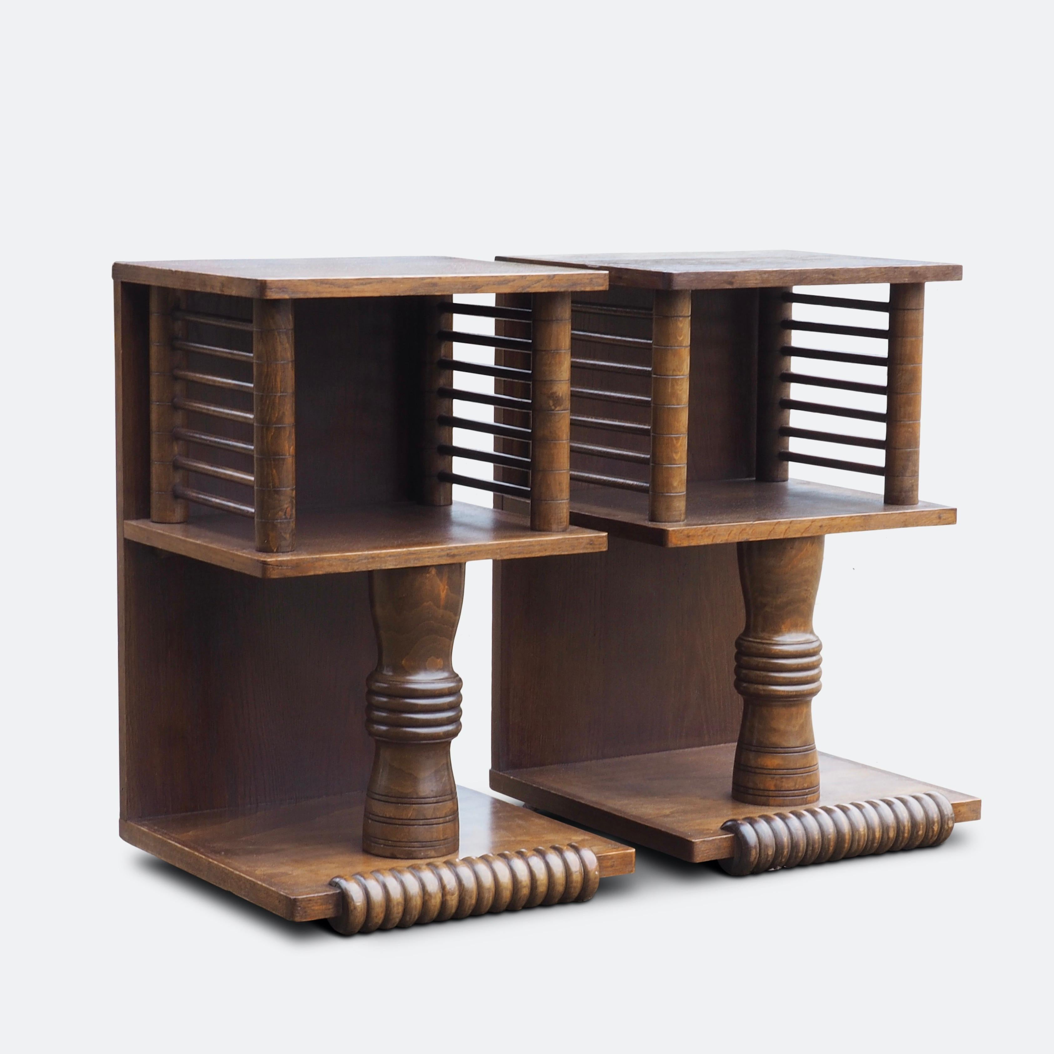 Pair of Charles Dudouyt Tables, circa 1930 2