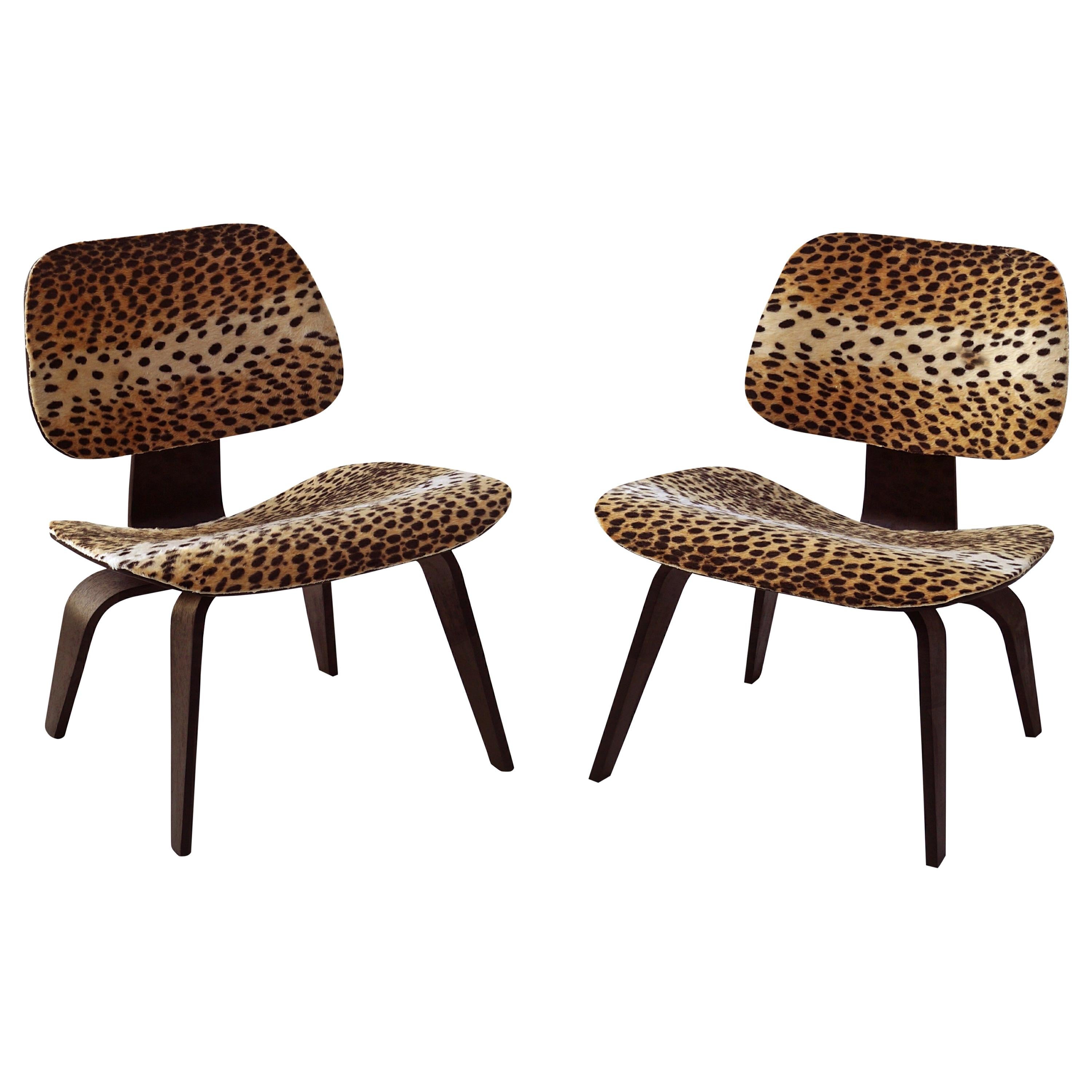 Pair of Charles Eames for Herman Miller LCW Lounge Chairs