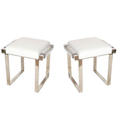 Pair of Charles Hollis Jones Benches, Signed